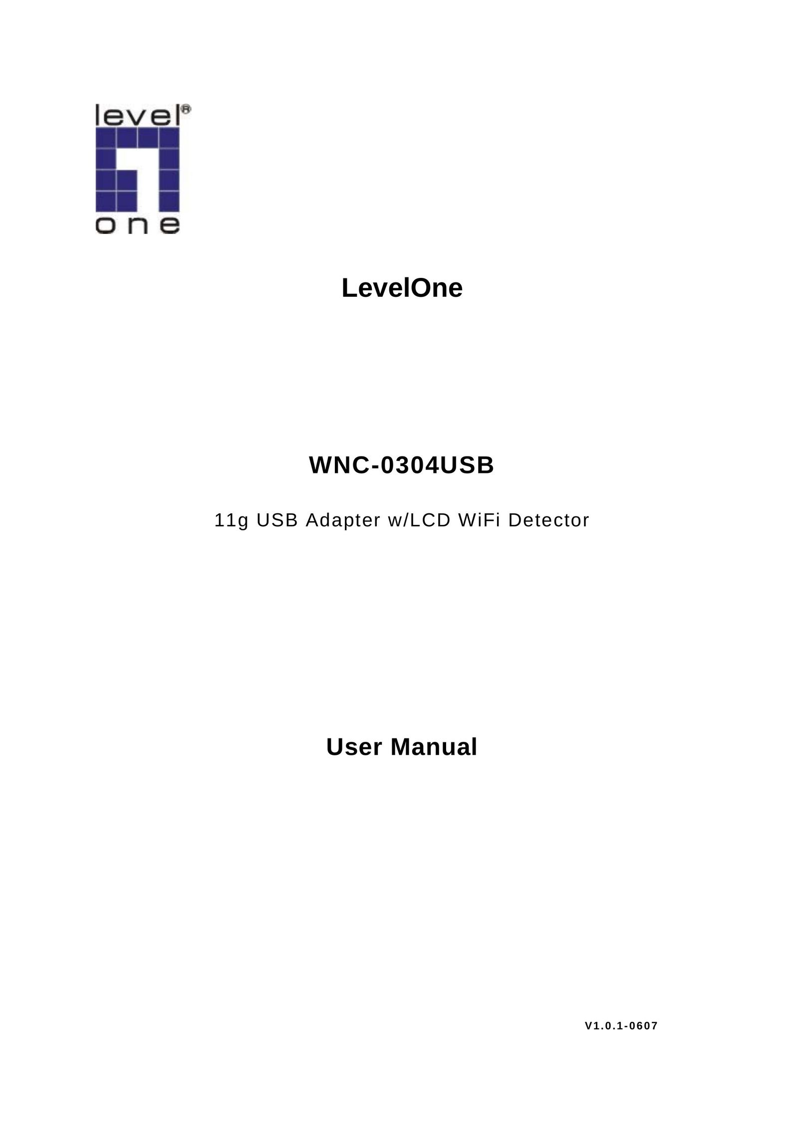 LevelOne 11g USB Adapter w/LCD WiFi Detector Computer Hardware User Manual