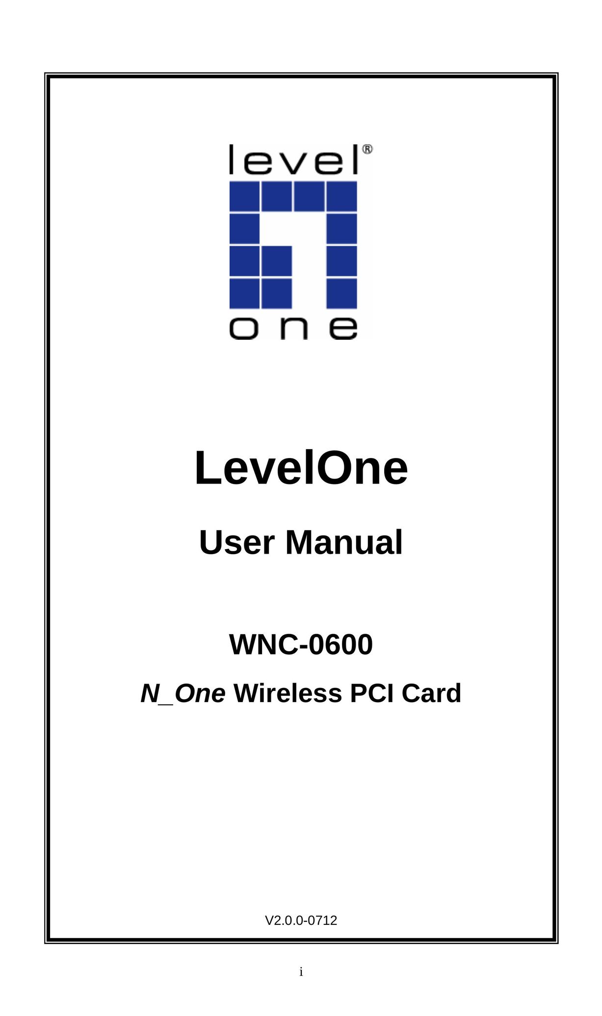 LevelOne WNC-0600 Computer Hardware User Manual