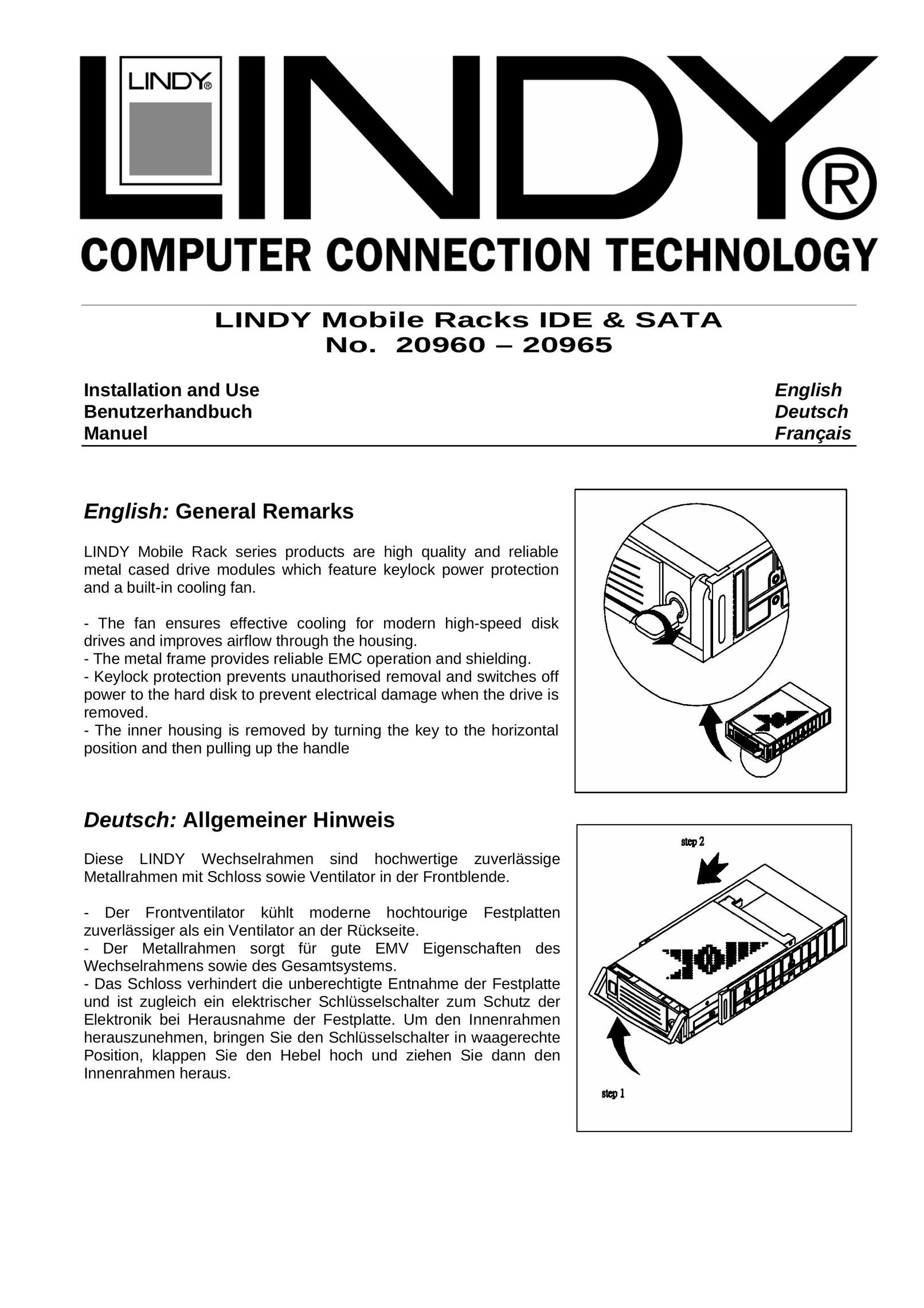 Lindy 20960 Computer Hardware User Manual