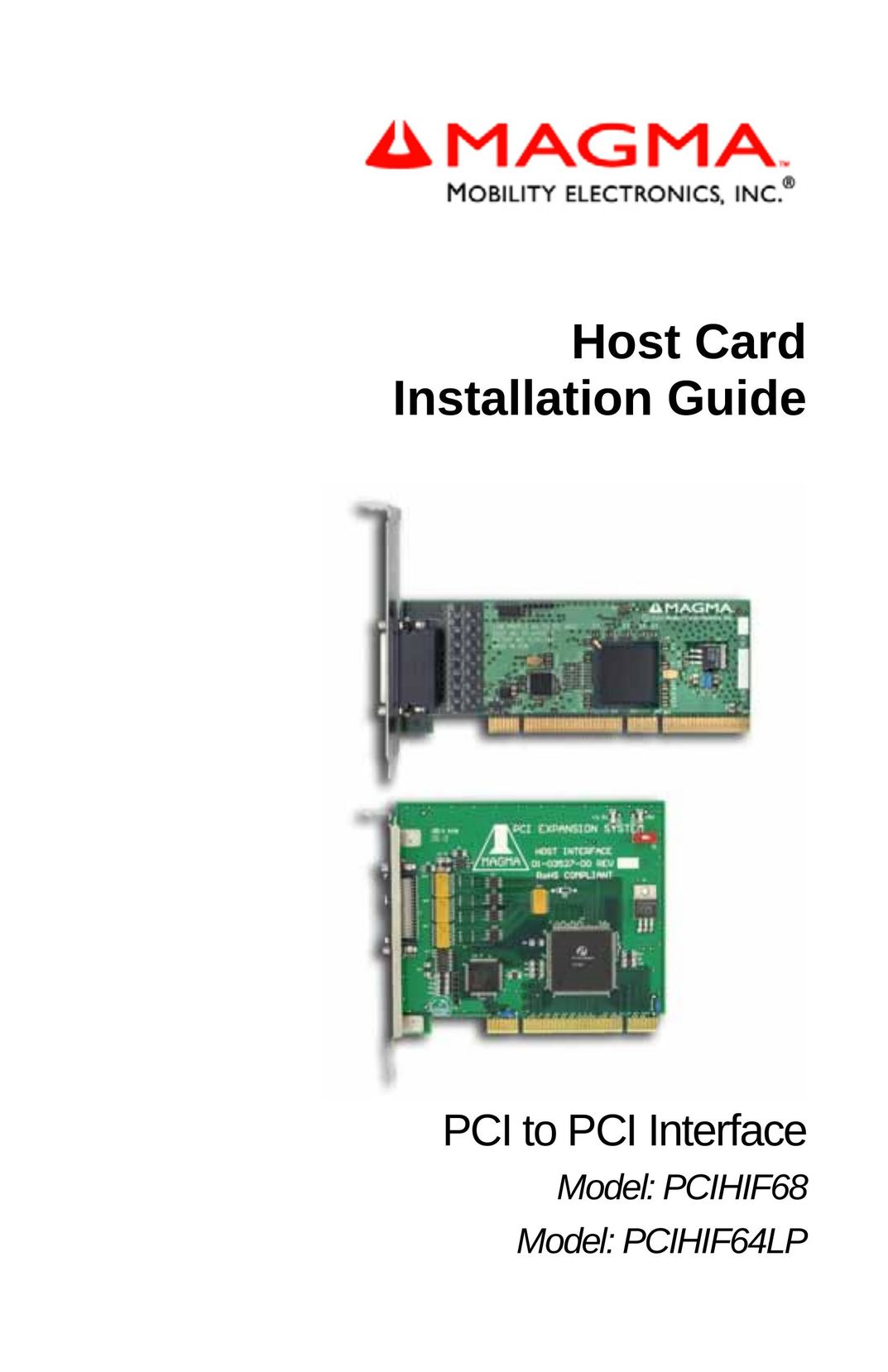 Magma PCI to PCI Interface Computer Hardware User Manual