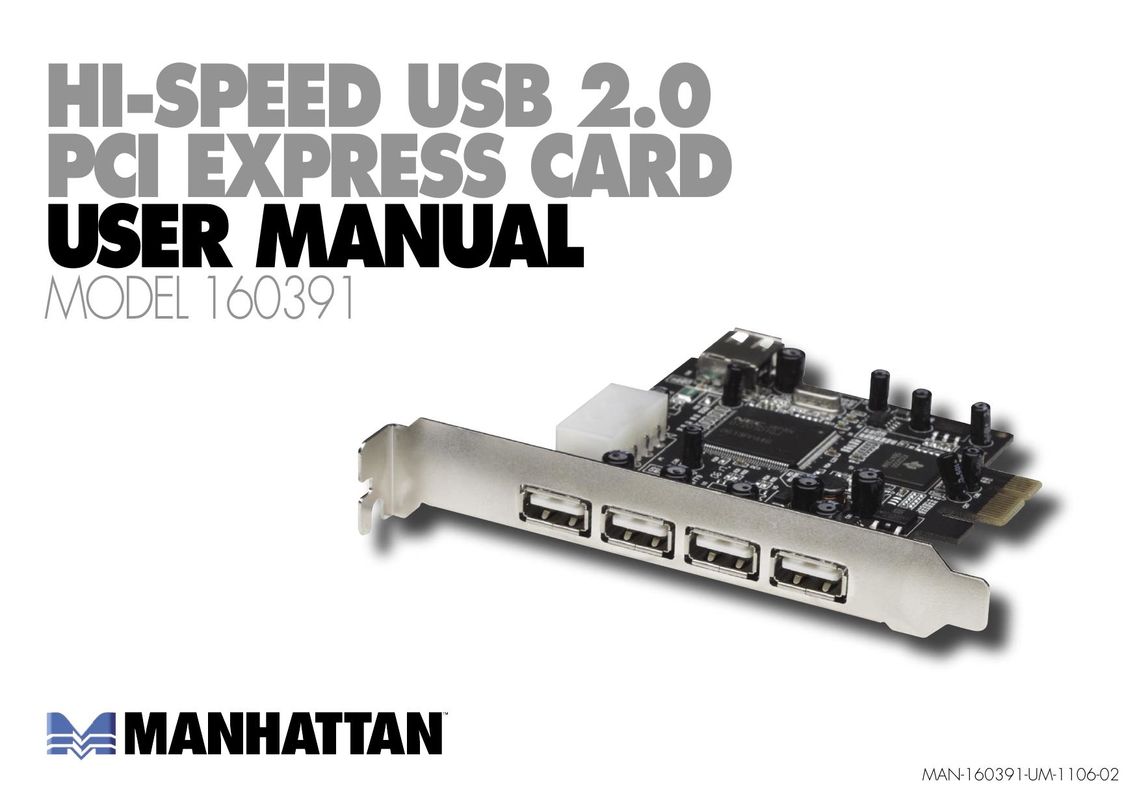 Manhattan Computer Products 160391 Computer Hardware User Manual