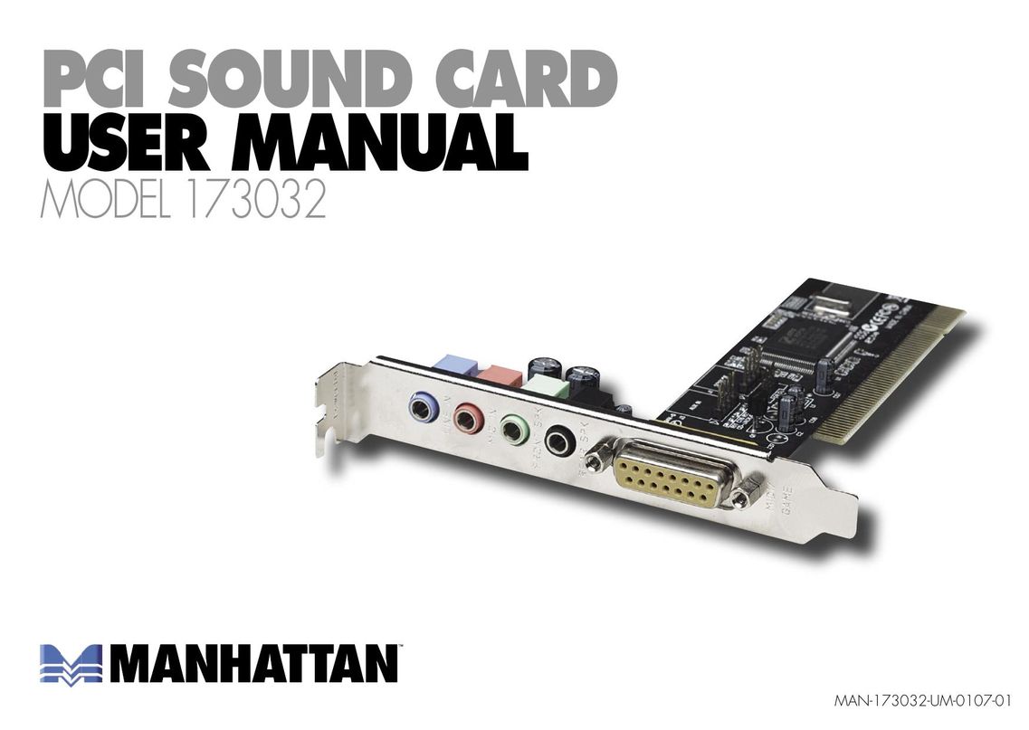 Manhattan Computer Products 173032 Computer Hardware User Manual