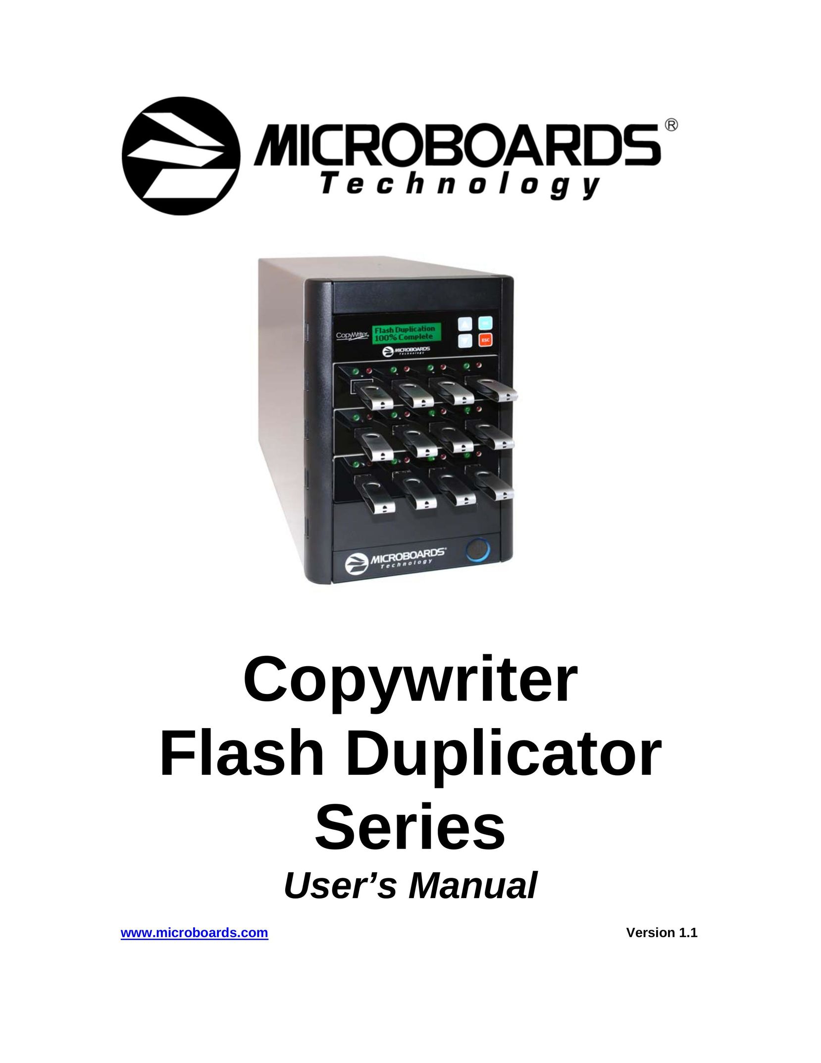 MicroBoards Technology Flash Duplicator Computer Hardware User Manual