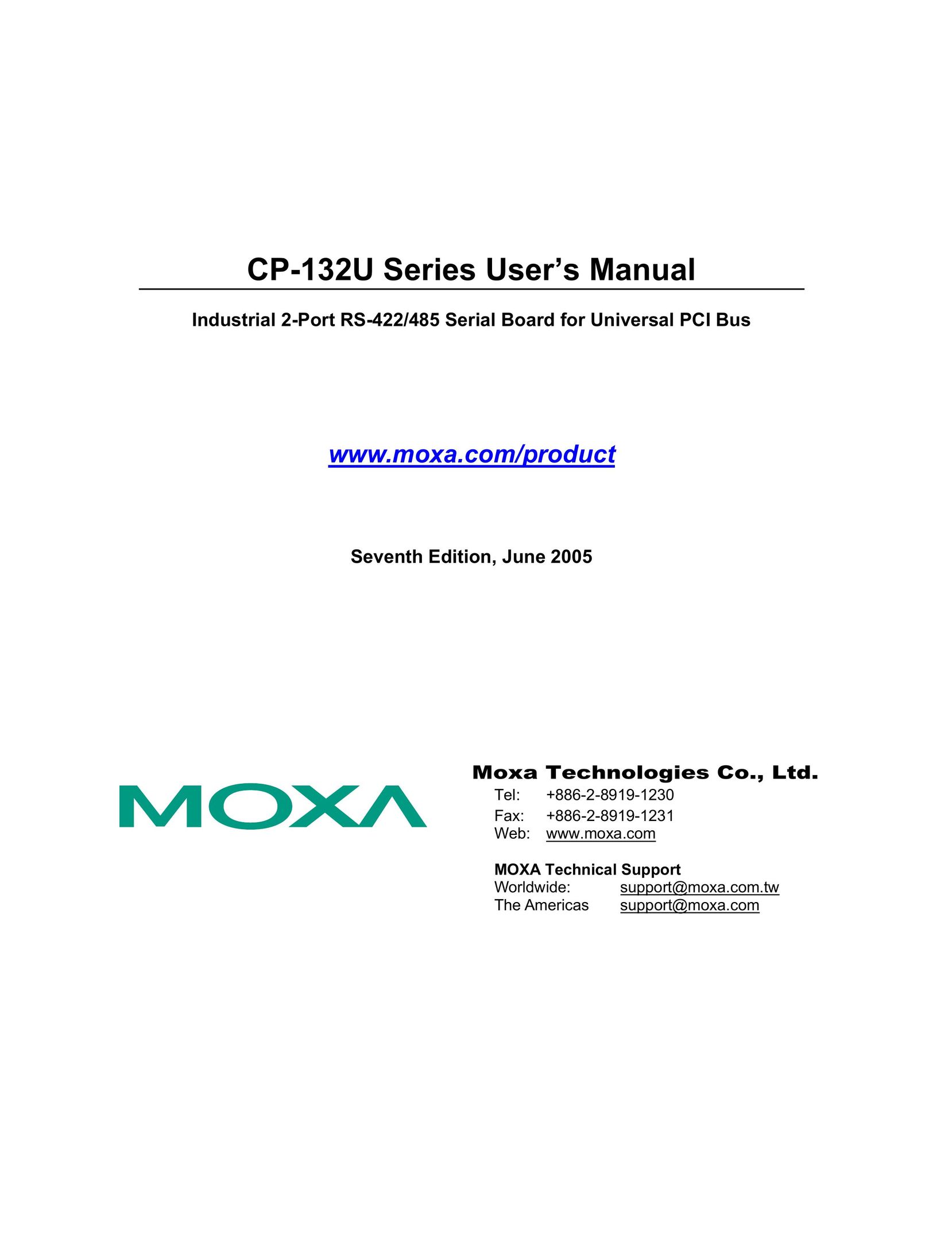 Moxa Technologies CP-132U Computer Hardware User Manual