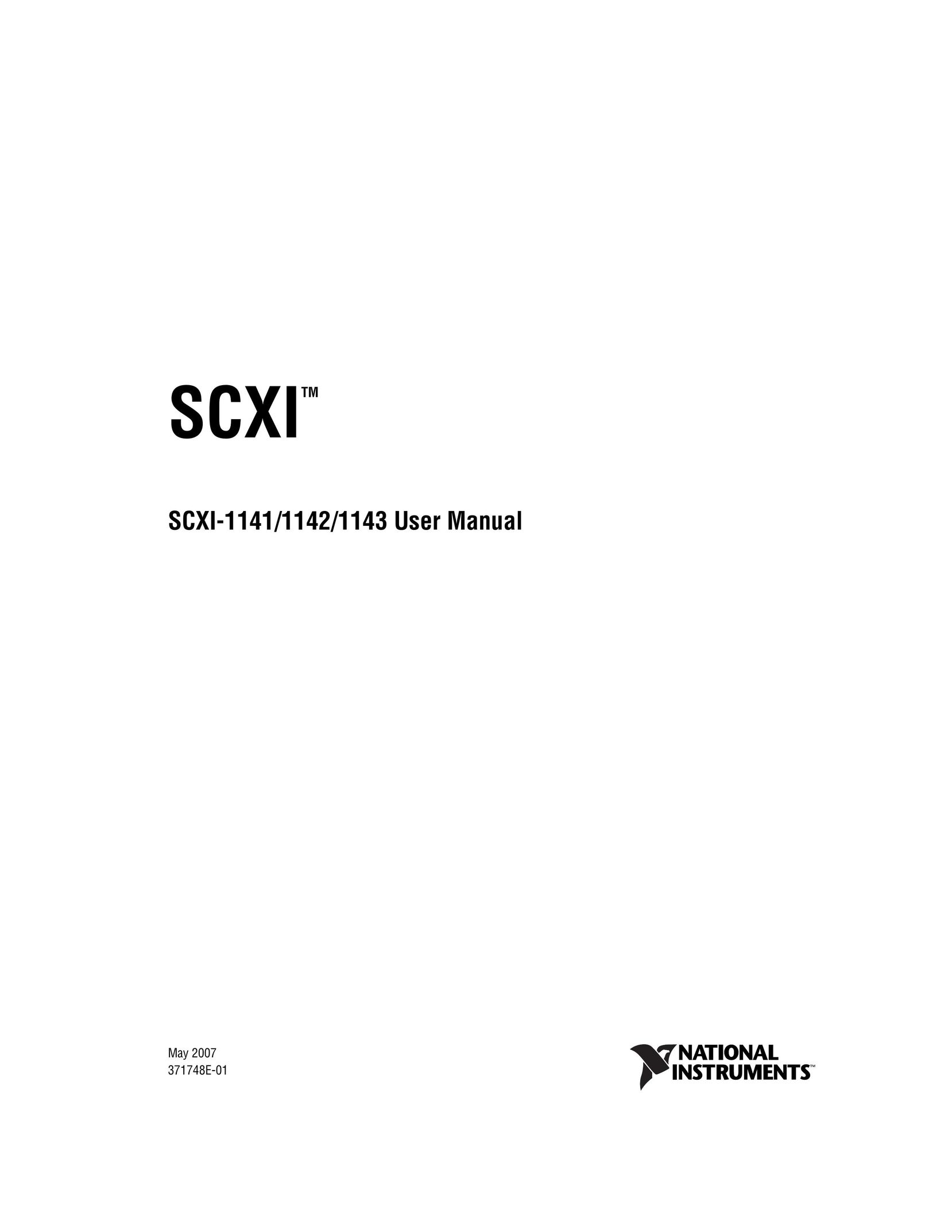 National Instruments SCXI Computer Hardware User Manual