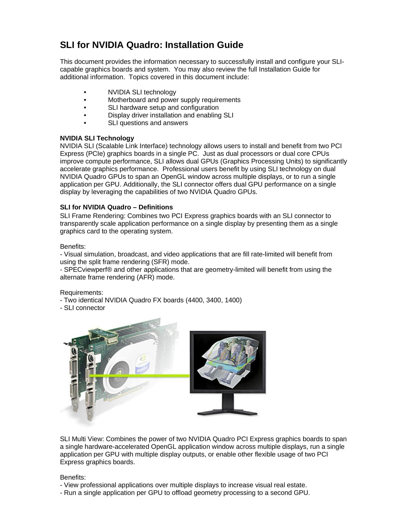 Nvidia NVIDIA Quadro Computer Hardware User Manual