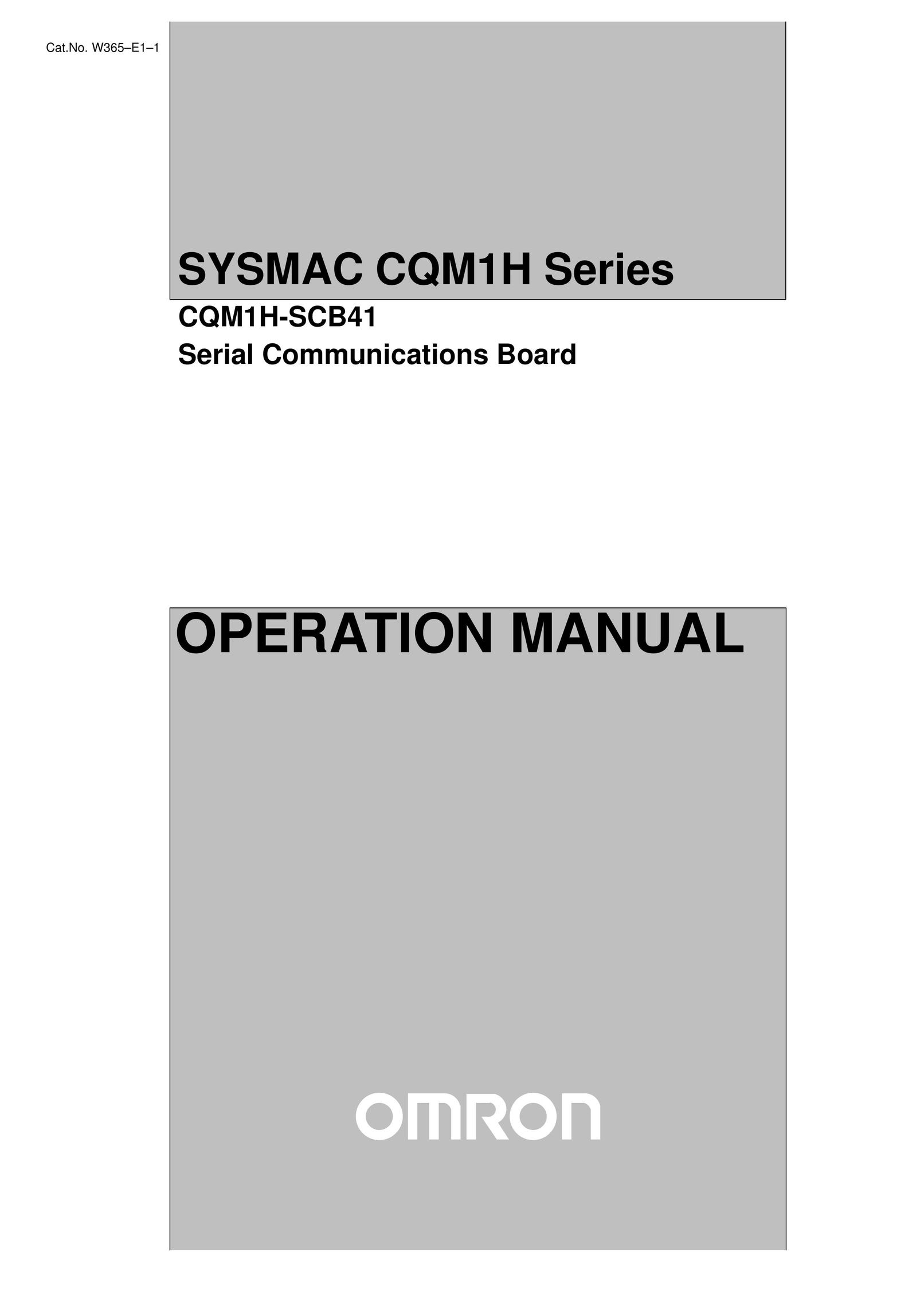 Omron CQM1H-SCB41 Computer Hardware User Manual