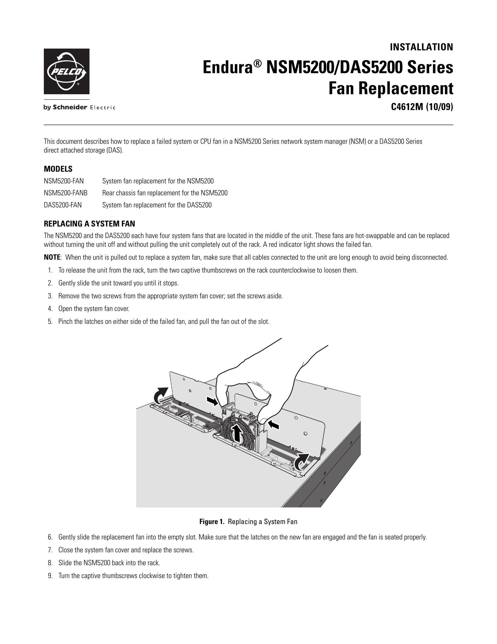 Pelco DAS5200-FAN Computer Hardware User Manual