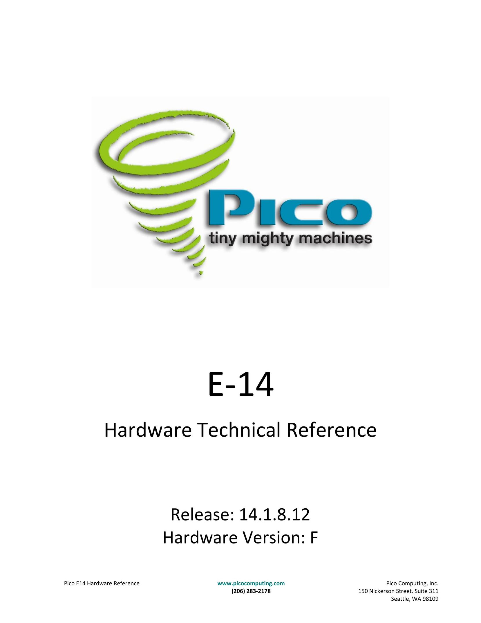 Pico Communications E-14 Computer Hardware User Manual