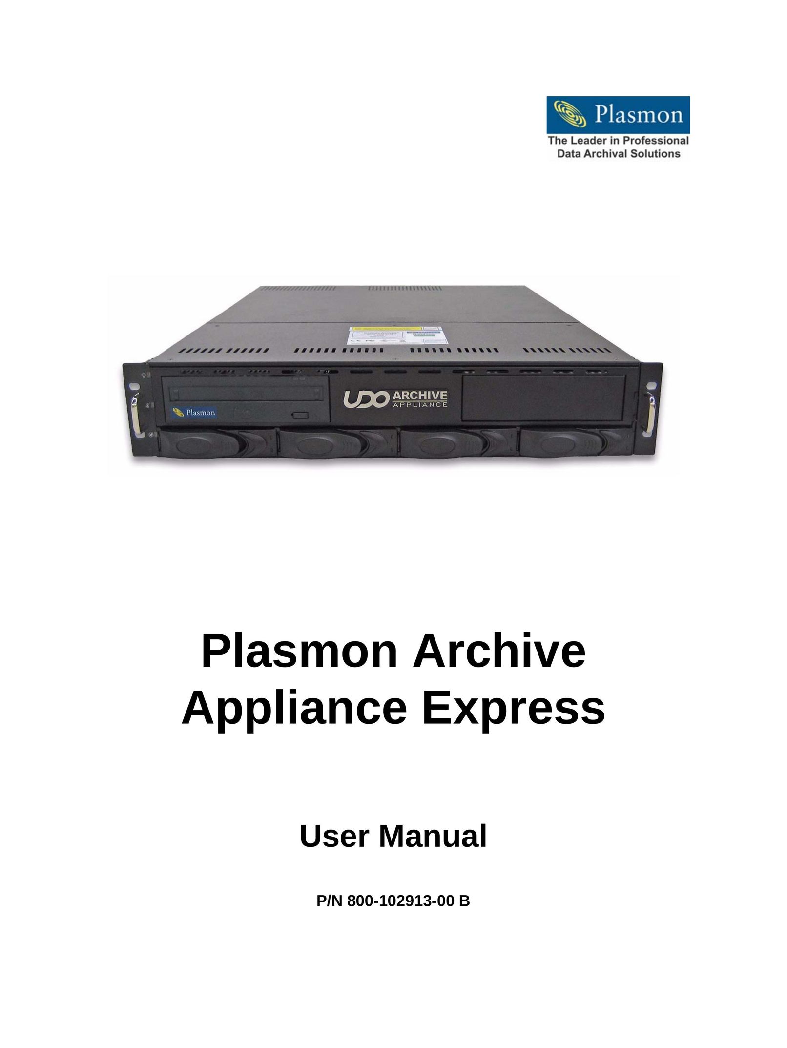 Plasmon 800-102913-00 B Computer Hardware User Manual