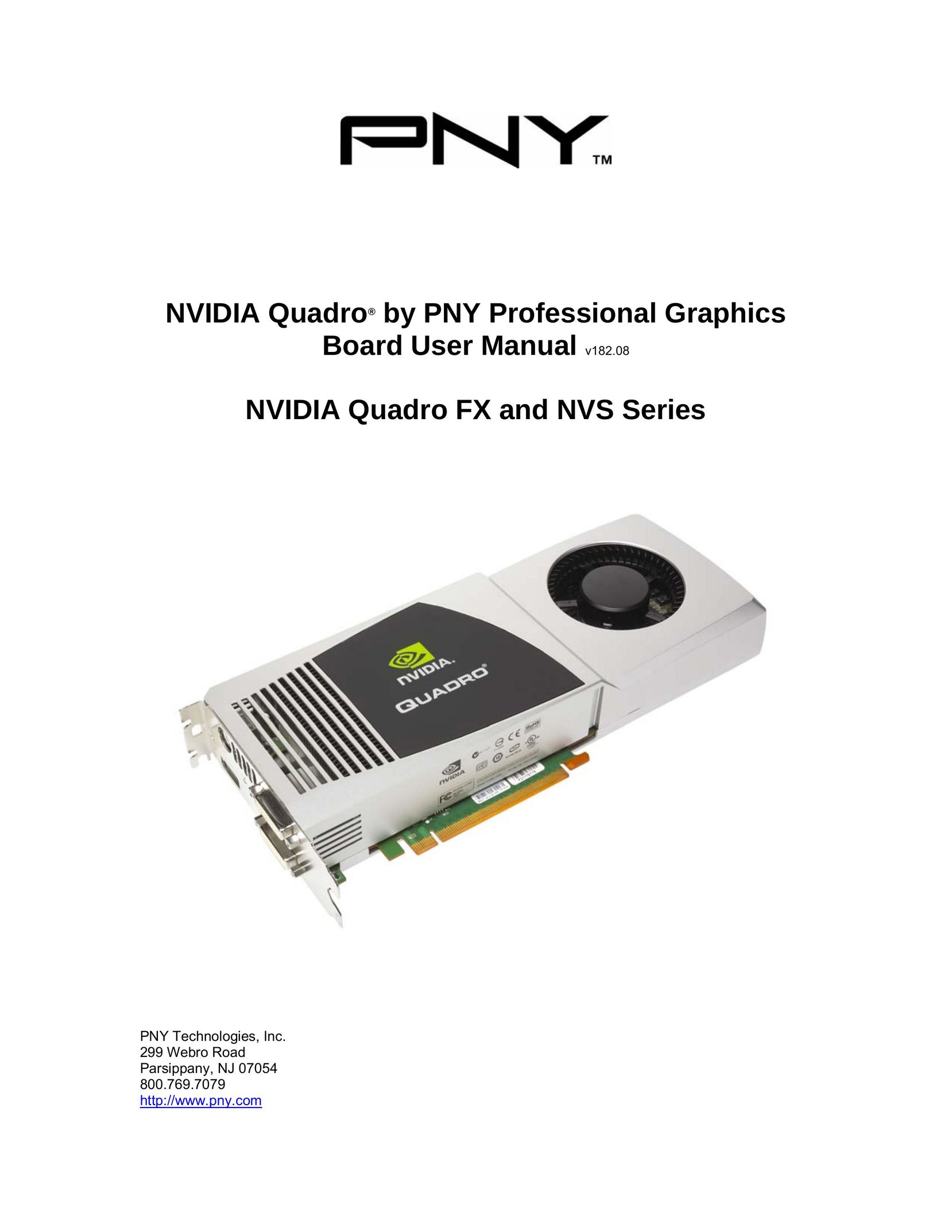 PNY FX 1800 Computer Hardware User Manual