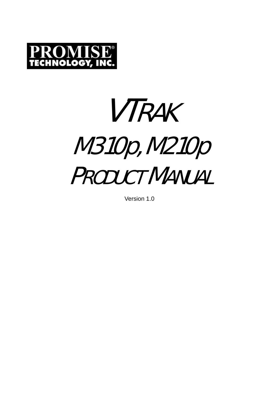 Promise Technology VTrak external disk array subsystem Computer Hardware User Manual
