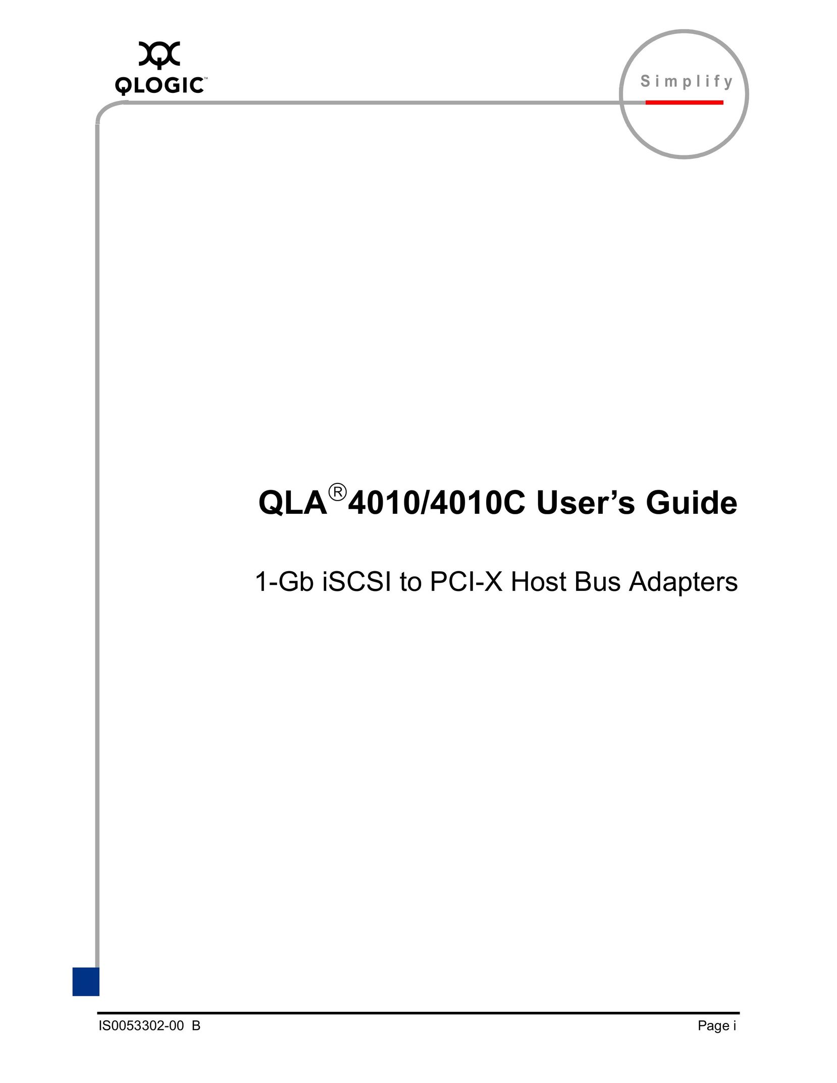 Q-Logic 4010C Computer Hardware User Manual