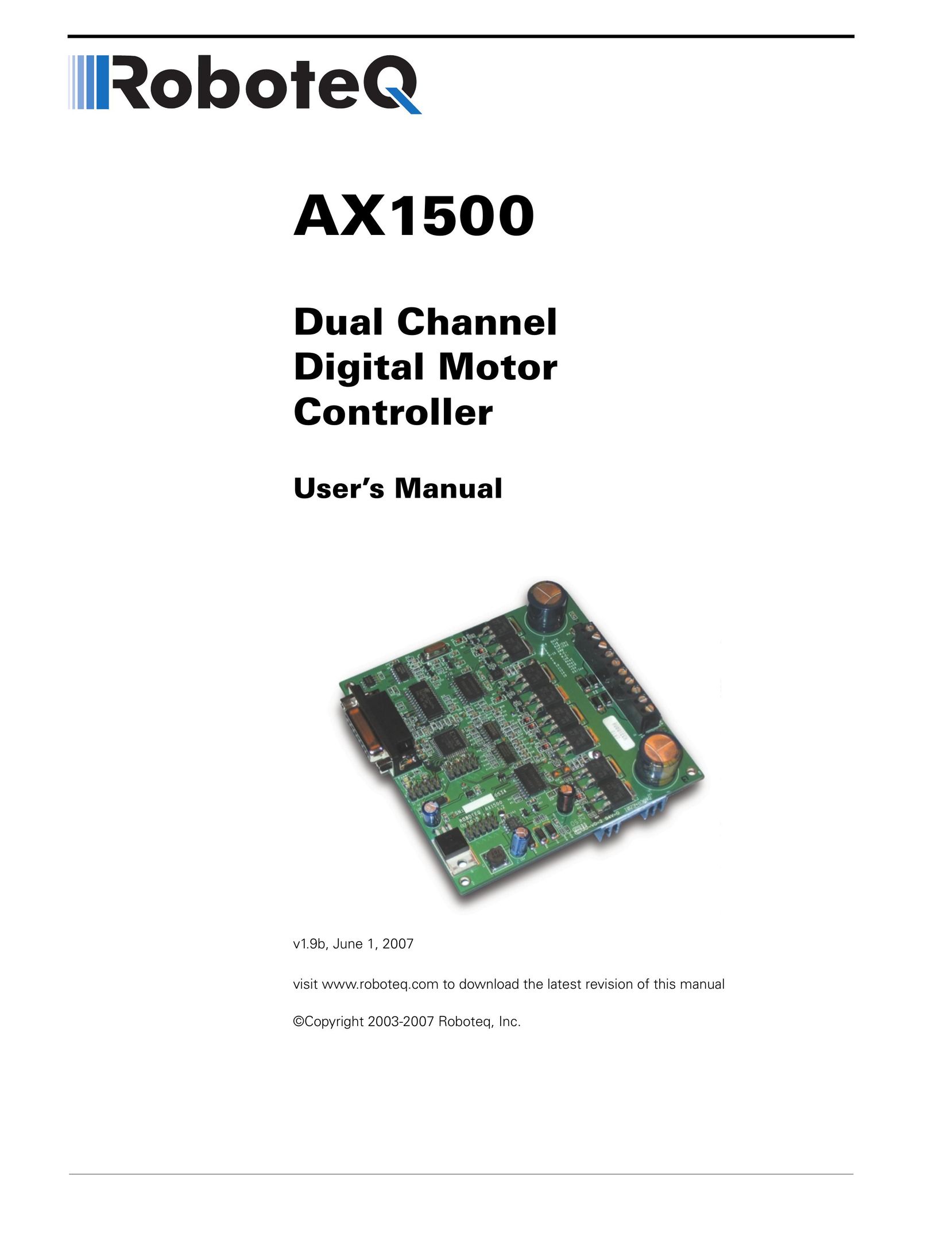 RoboteQ AX2550 Computer Hardware User Manual