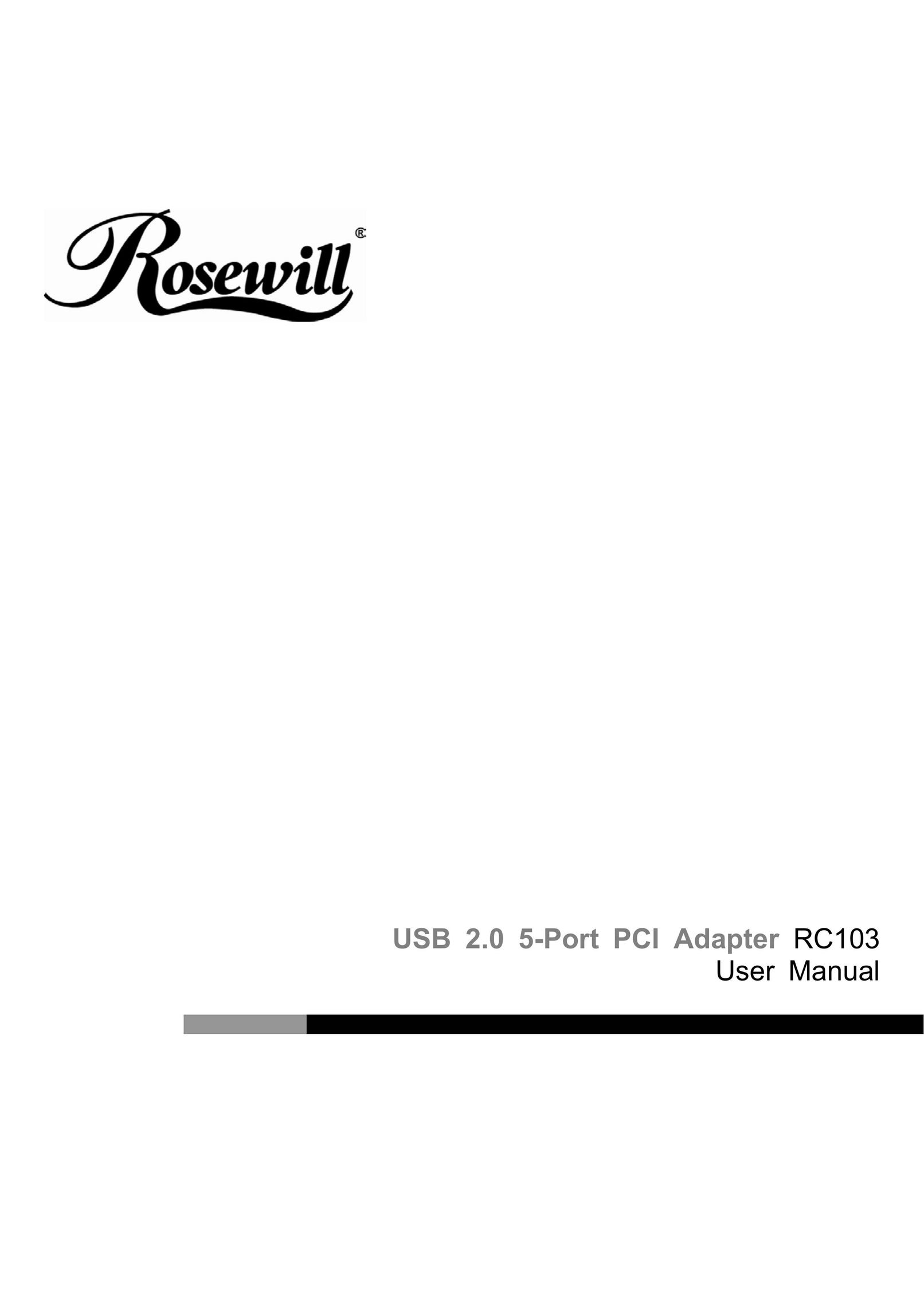 Rosewill RC103 Computer Hardware User Manual