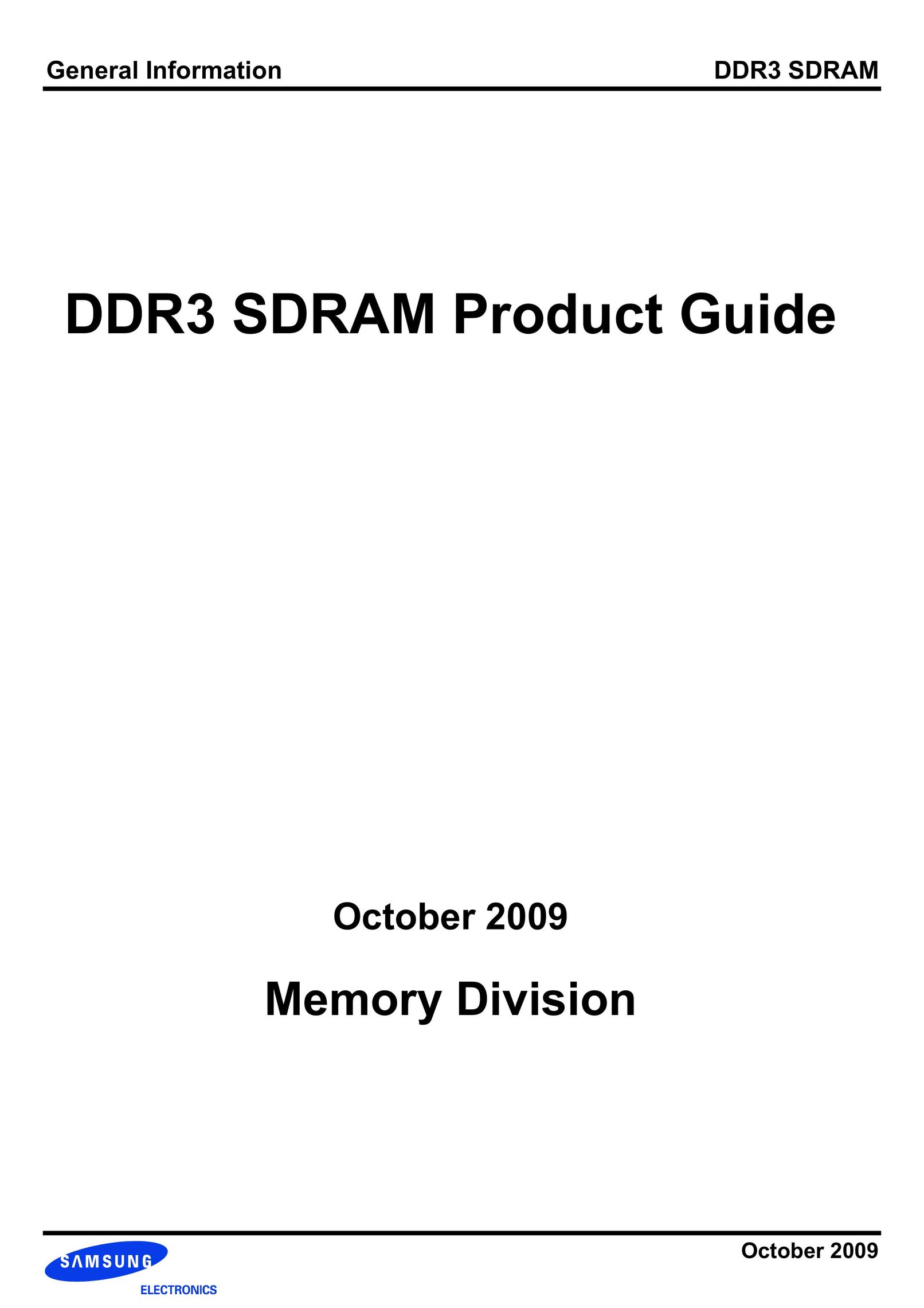 Samsung DDR3 Computer Hardware User Manual