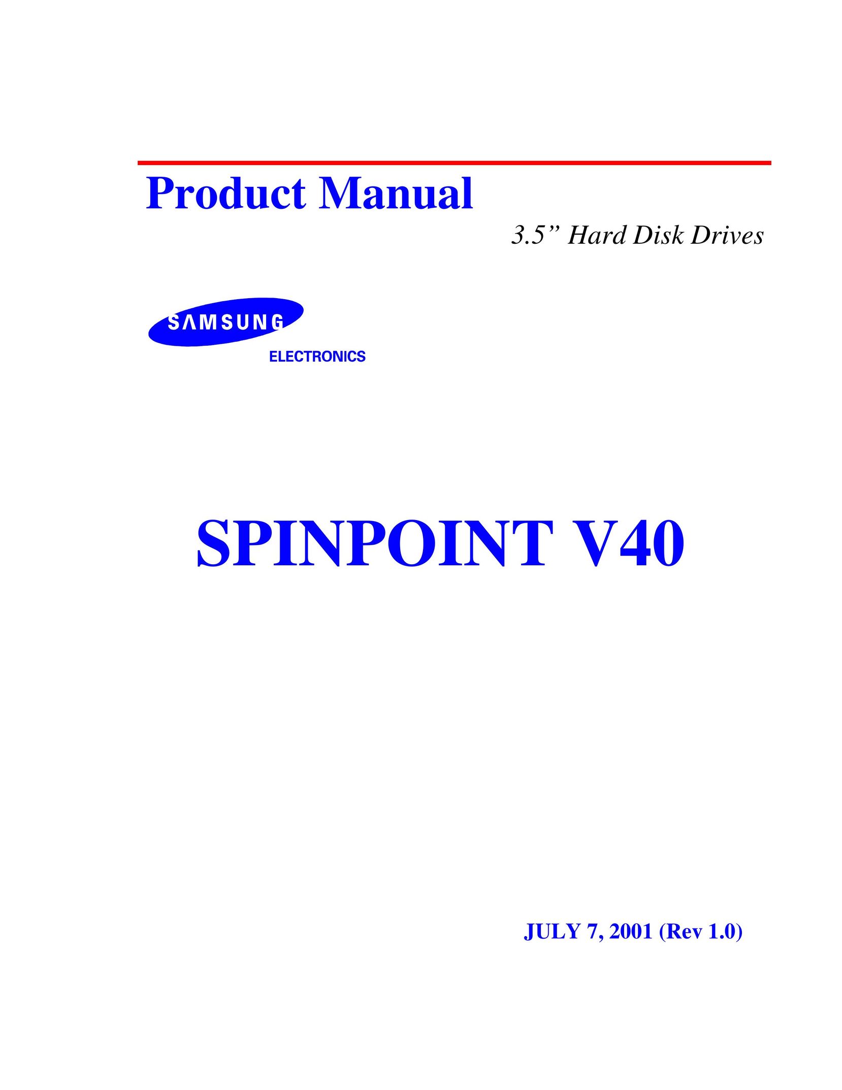 Samsung spinpoint v40 Computer Hardware User Manual