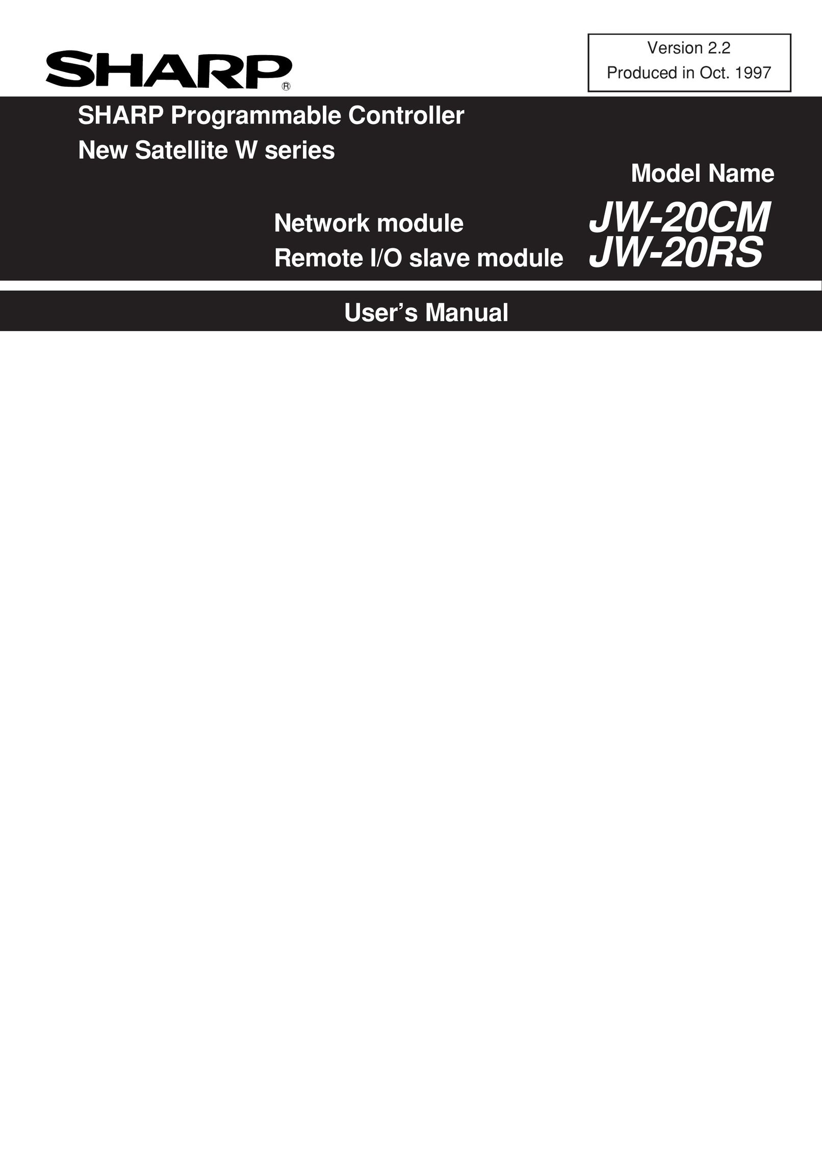 Sharp JW-20CM Computer Hardware User Manual