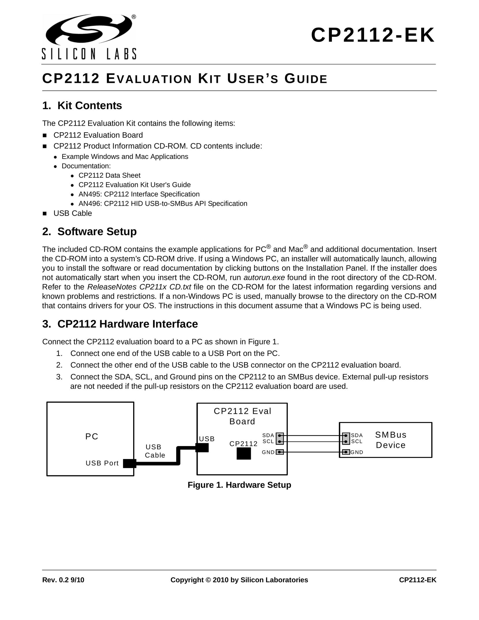 Silicon Laboratories CP2112-EK Computer Hardware User Manual