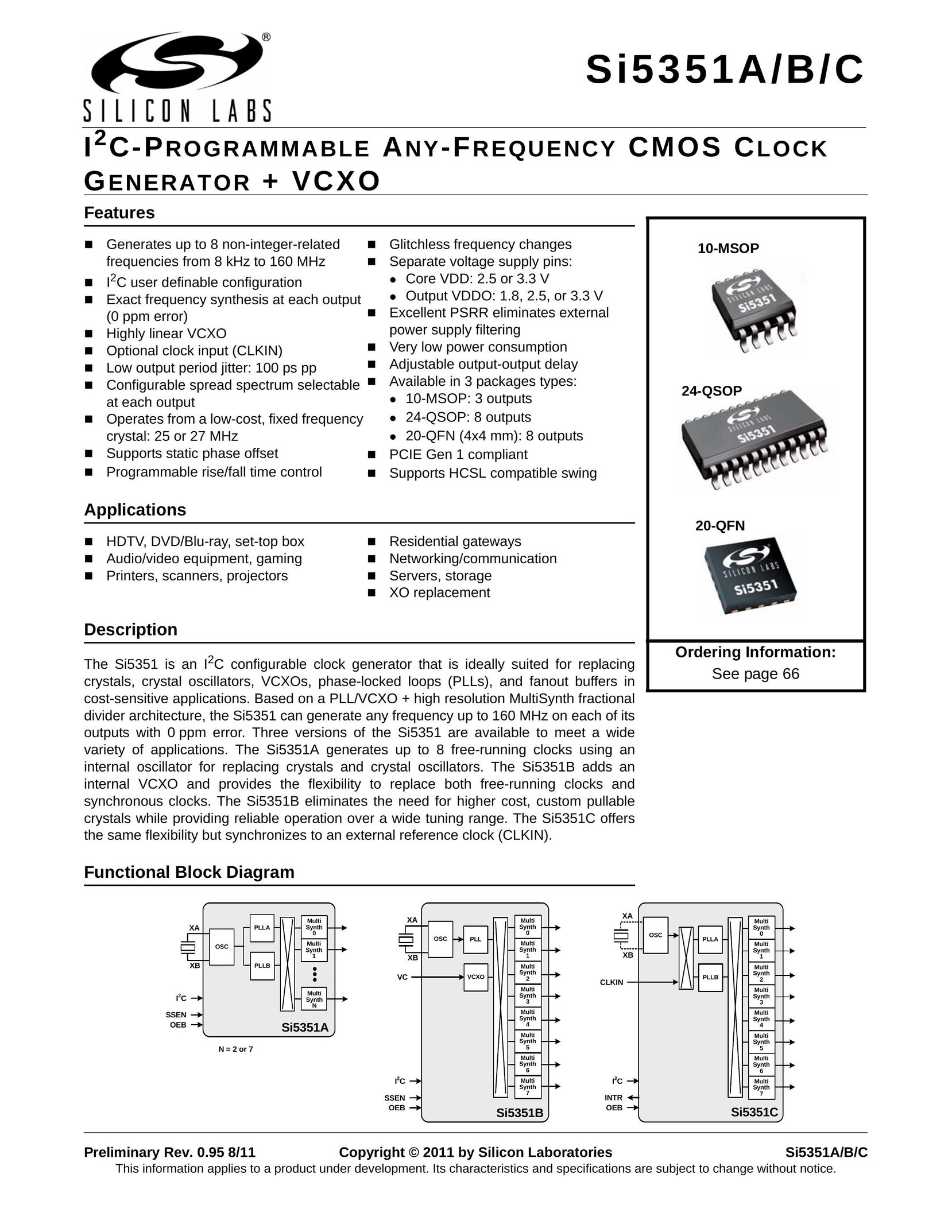 Silicon Laboratories SI5351A/B/C Computer Hardware User Manual