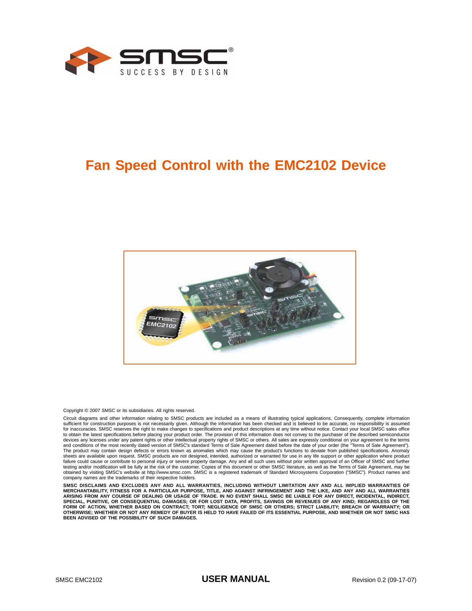 SMSC EMC2102 Computer Hardware User Manual
