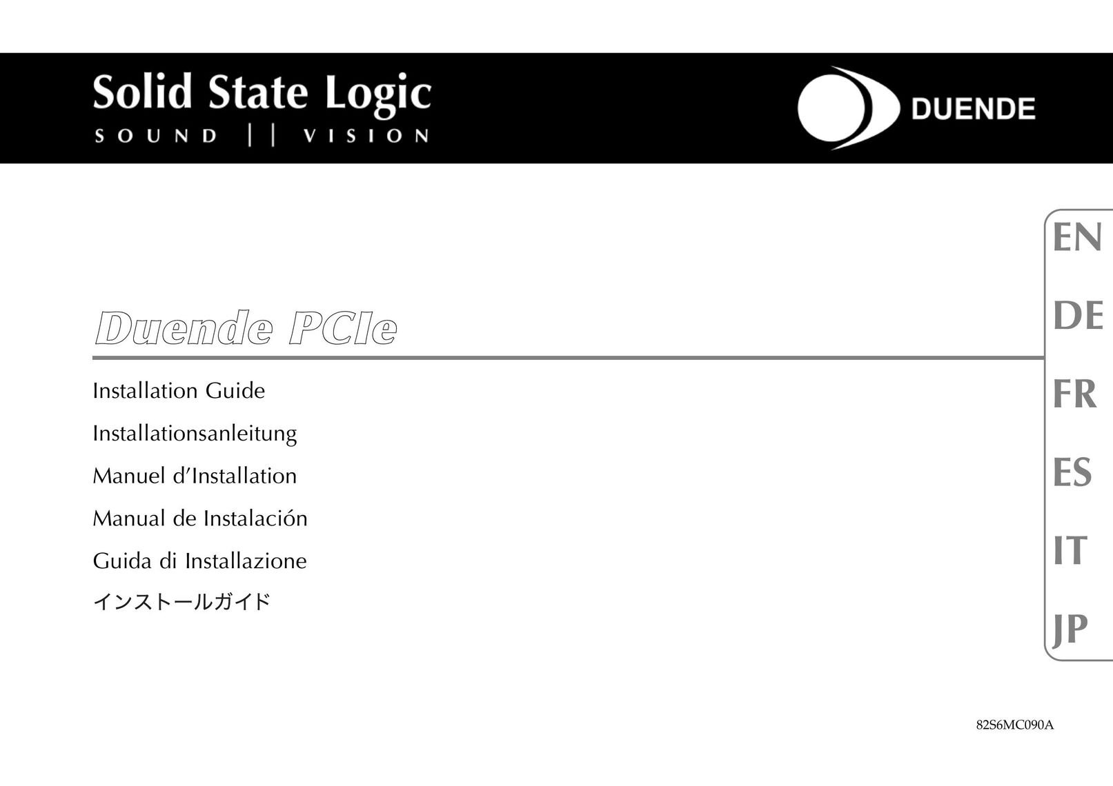 Solid State Logic 82S6MC090A Computer Hardware User Manual
