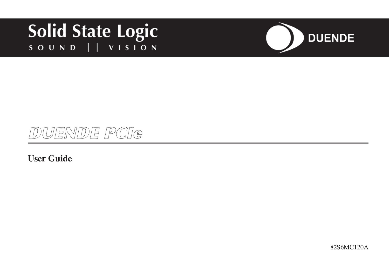 Solid State Logic 82S6MC120A Computer Hardware User Manual