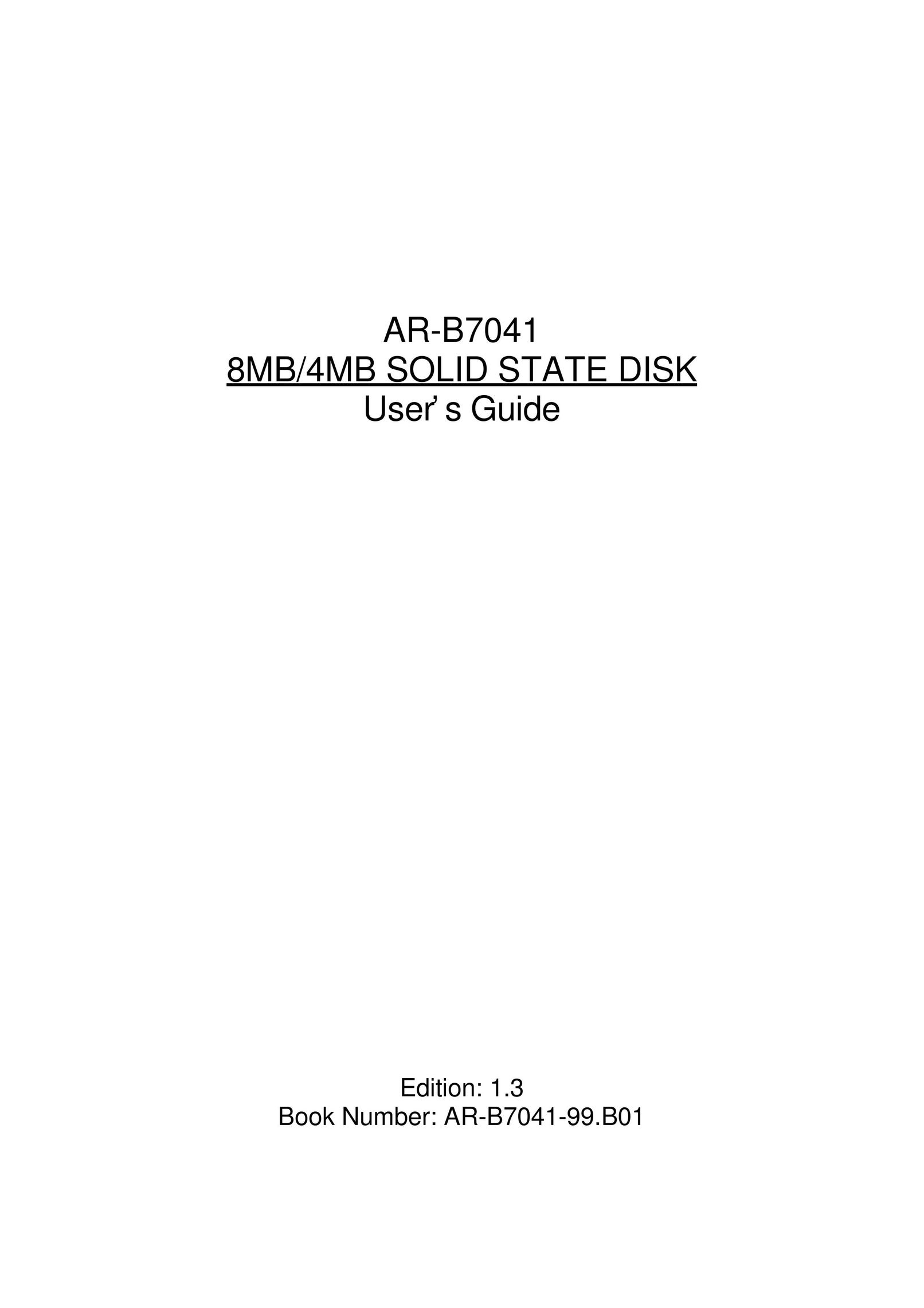 Solid State Logic AR-B7041 Computer Hardware User Manual