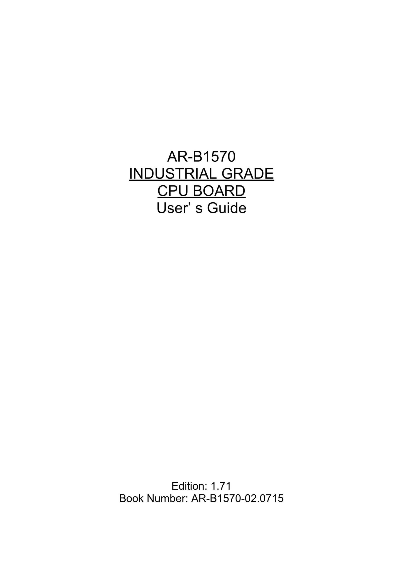 Sony AR-B1570 Computer Hardware User Manual
