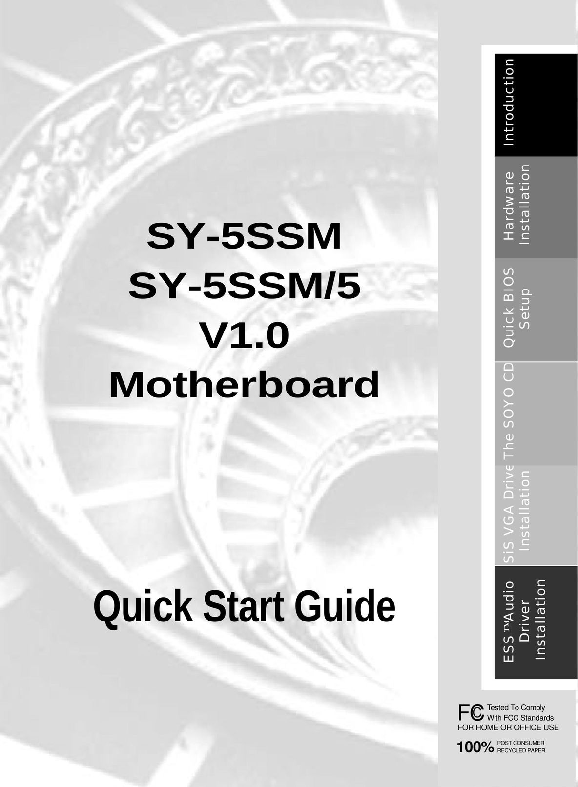 SOYO SY-5SSM Computer Hardware User Manual