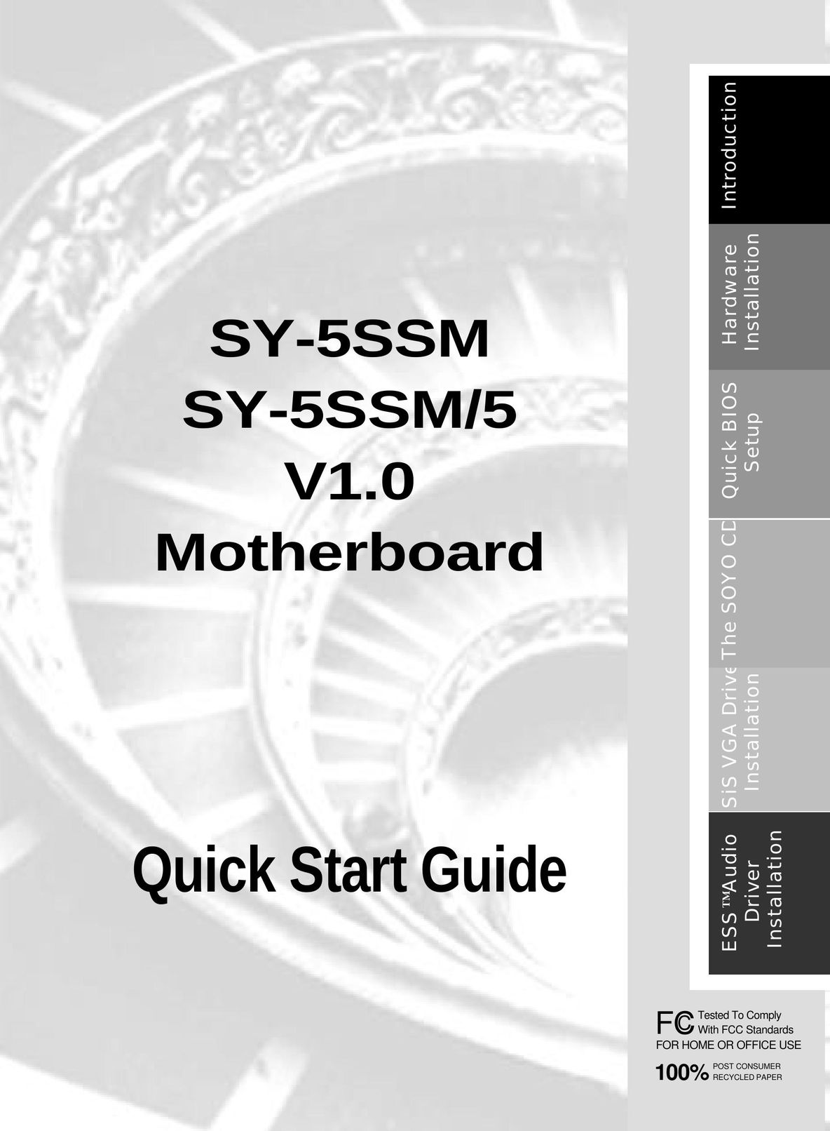 SOYO SY-5SSM Computer Hardware User Manual