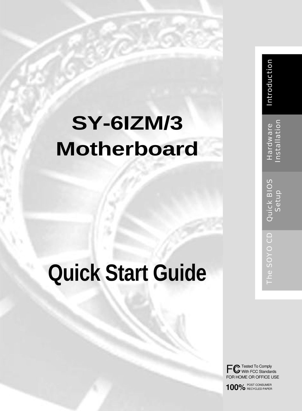 SOYO SY-6IZM/3 Computer Hardware User Manual
