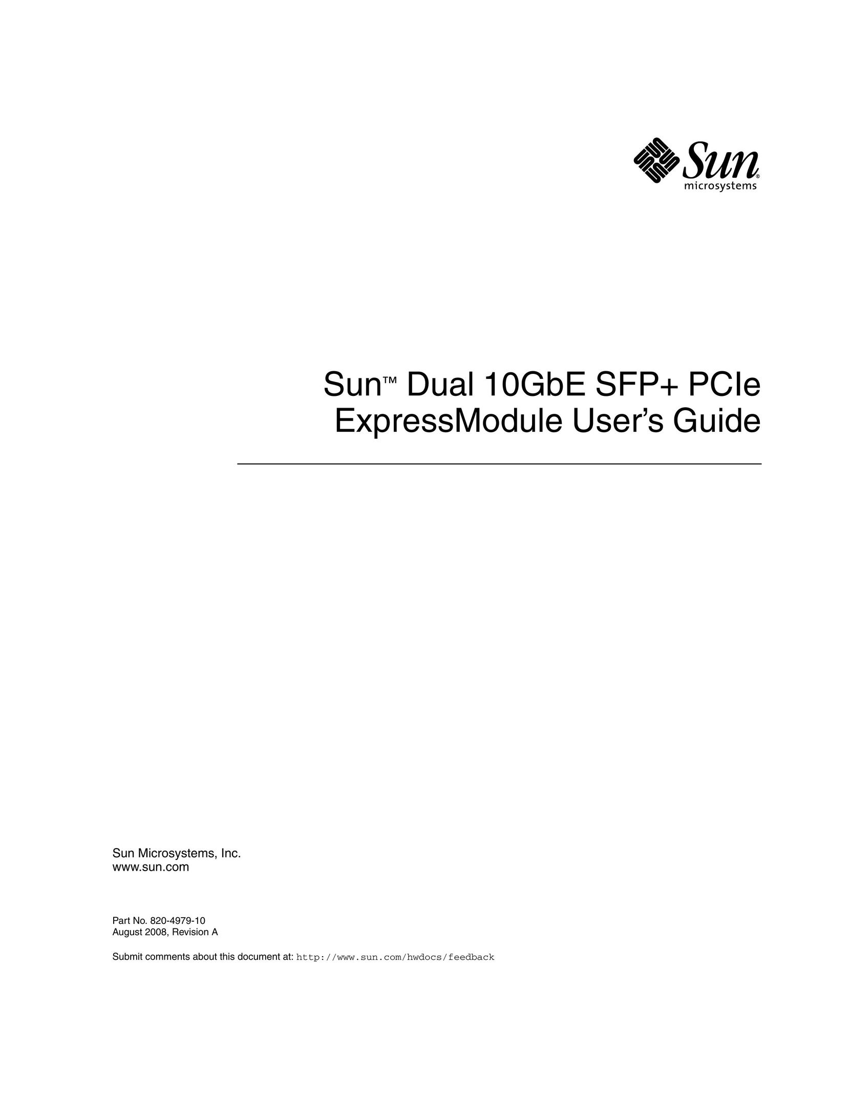 Sun Microsystems 5945532 Computer Hardware User Manual