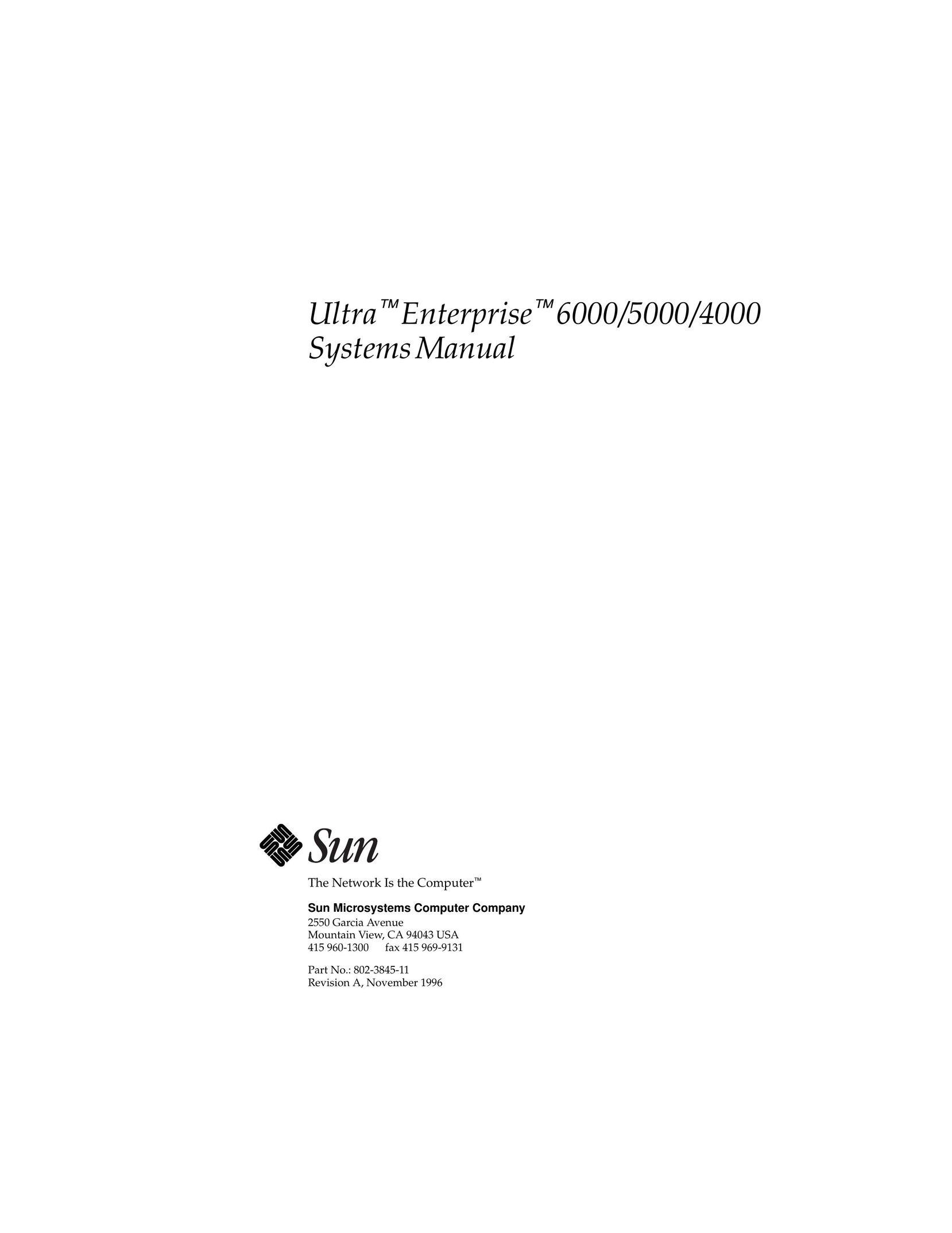 Sun Microsystems 6.0005E+11 Computer Hardware User Manual