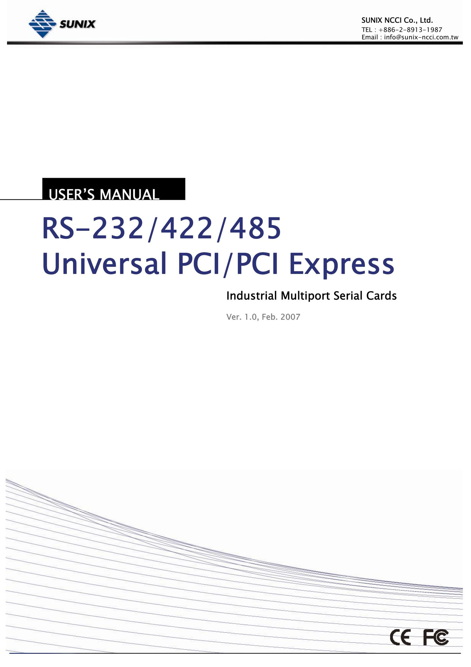 Sunix RS-232/422/485 Computer Hardware User Manual