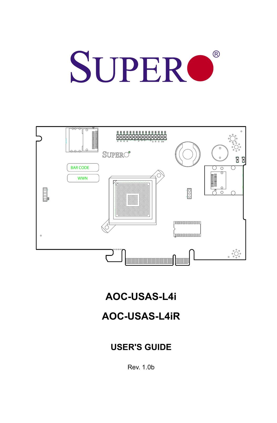 SUPER MICRO Computer AOC-USAS-L4i Computer Hardware User Manual