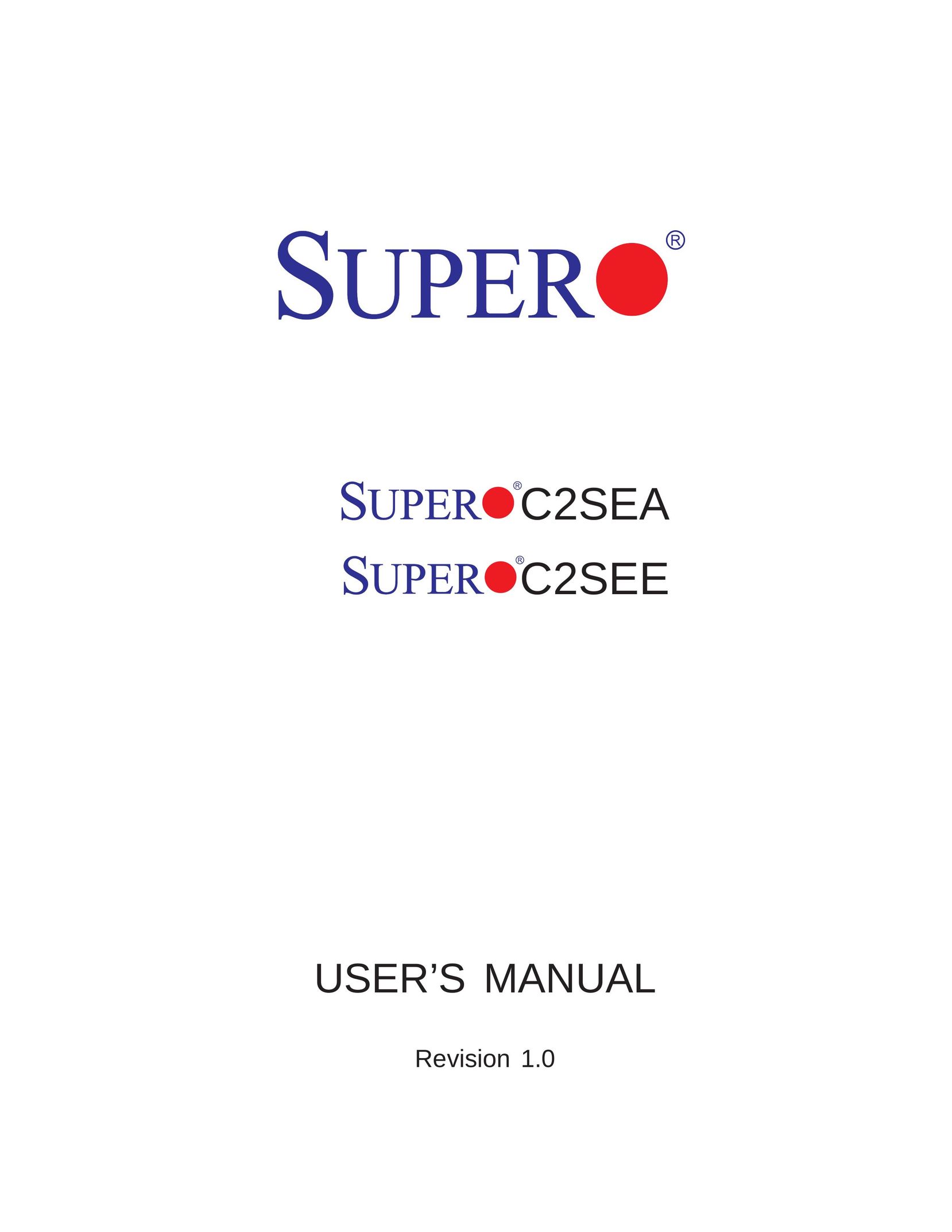 SUPER MICRO Computer C2SEE Computer Hardware User Manual