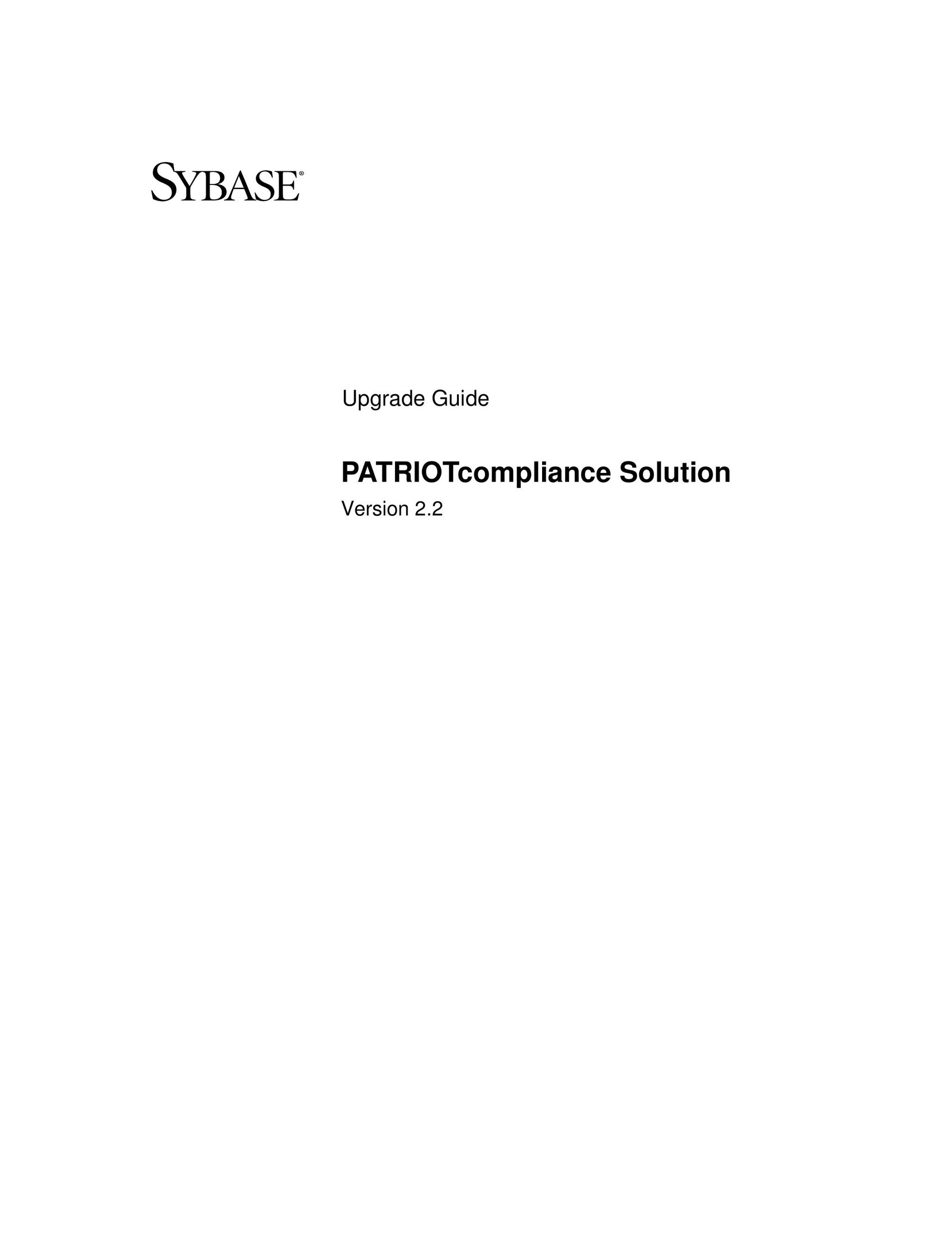 Sybase Version 2.2 Computer Hardware User Manual