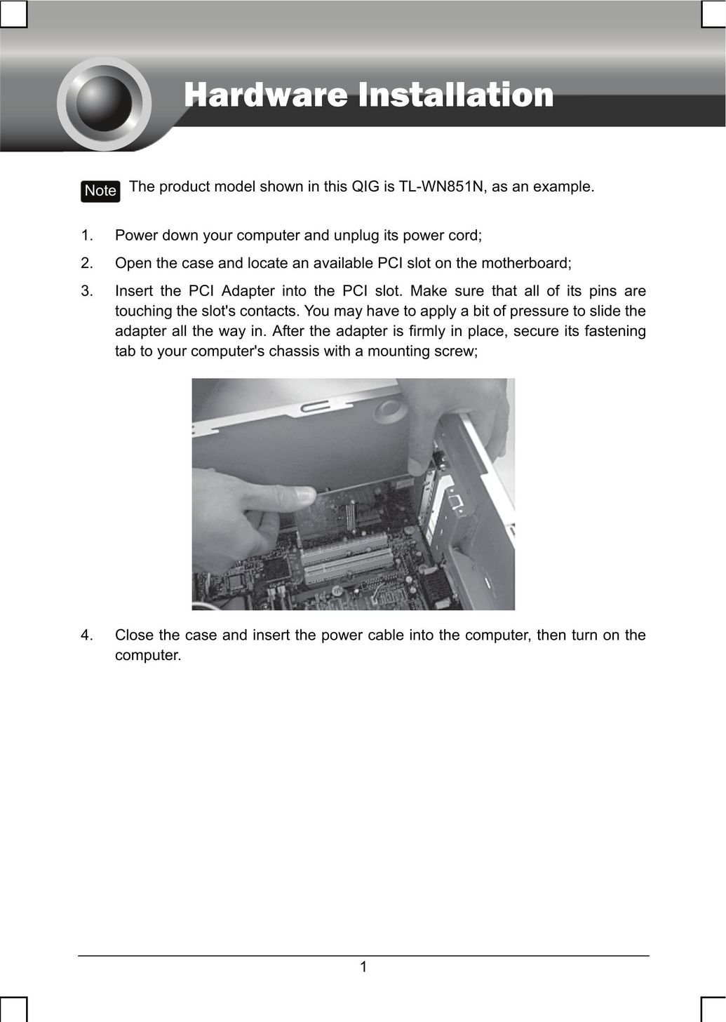 TP-Link TL-WNB51N Computer Hardware User Manual
