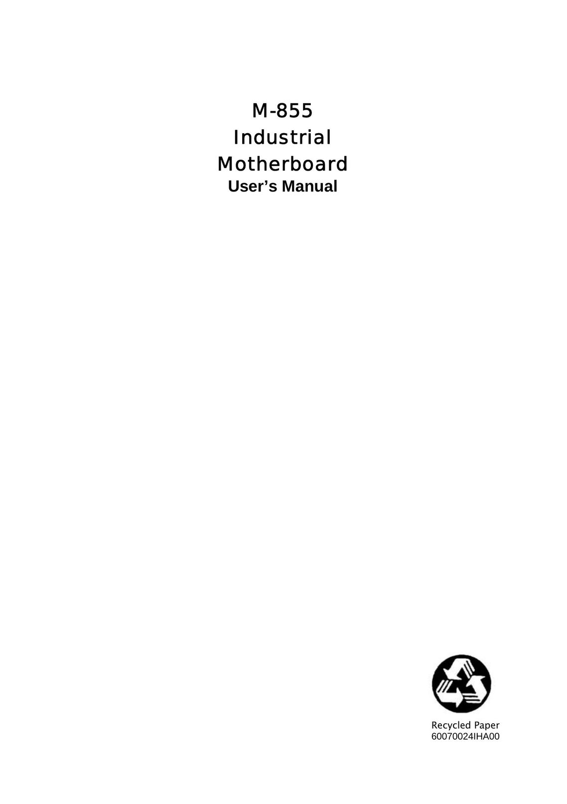 Universal Remote Control M-855 Computer Hardware User Manual
