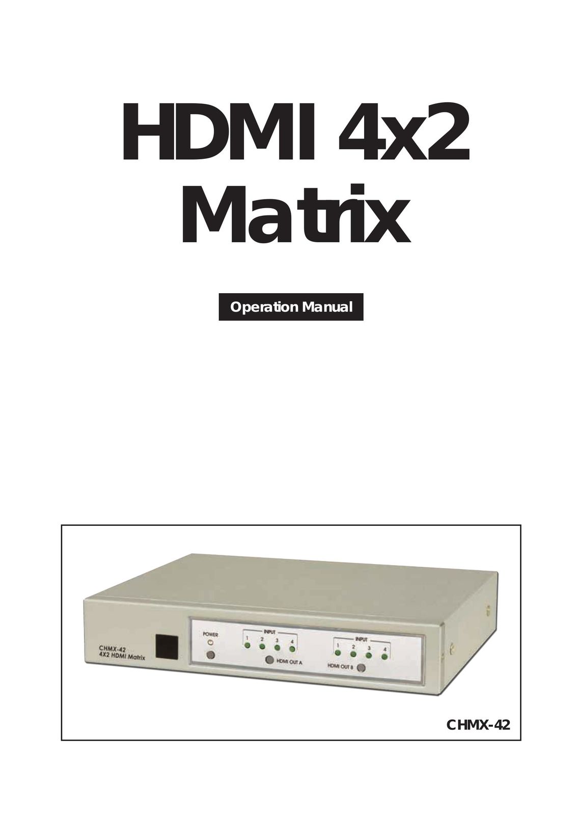 Video Products SM-4X2-HDMI-LC Computer Hardware User Manual