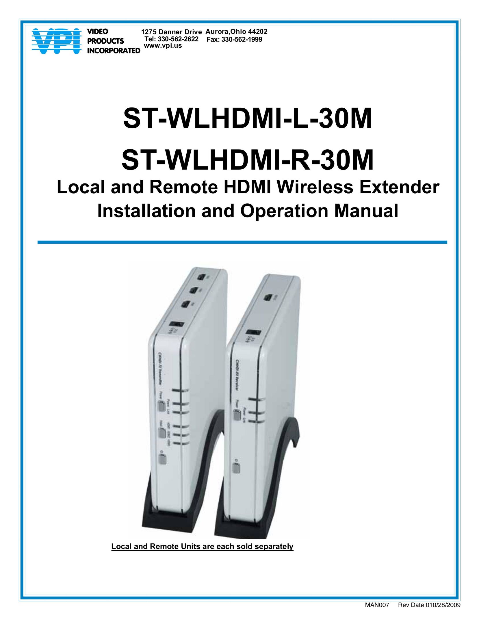 Video Products ST-WLHDMI-L-30M Computer Hardware User Manual