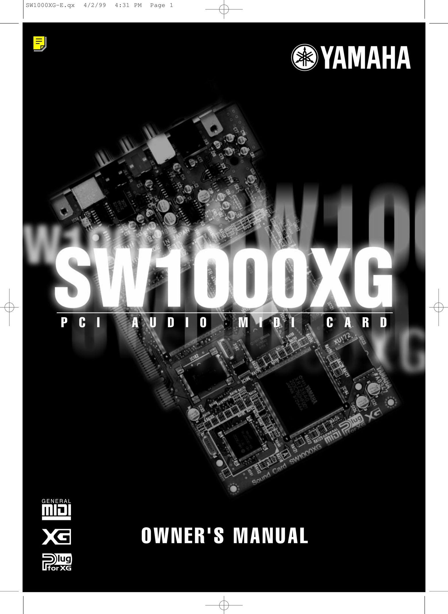 Yamaha SW1000XG-E Computer Hardware User Manual