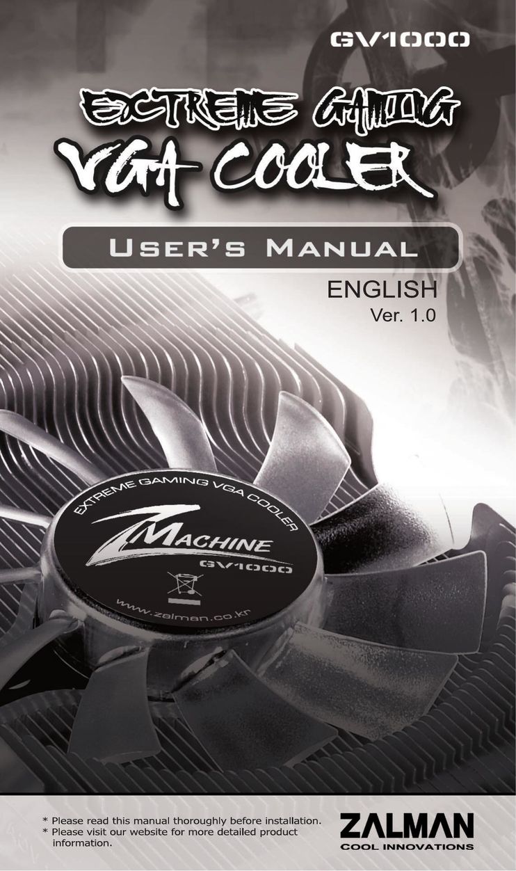 ZALMAN GV1000 Computer Hardware User Manual
