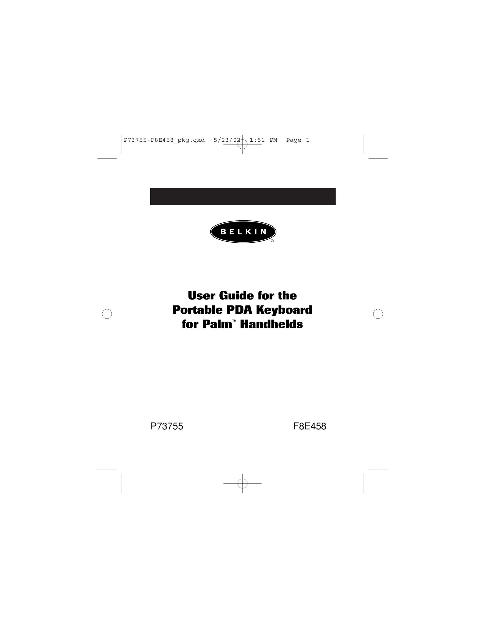 Belkin F8E458 Computer Keyboard User Manual
