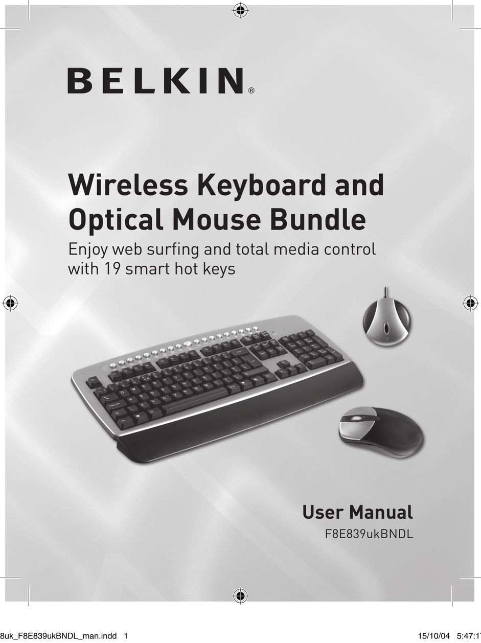 Belkin F8E839UKBNDL Computer Keyboard User Manual