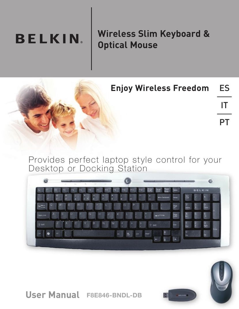 Belkin F8E846-BNDL-DB Computer Keyboard User Manual