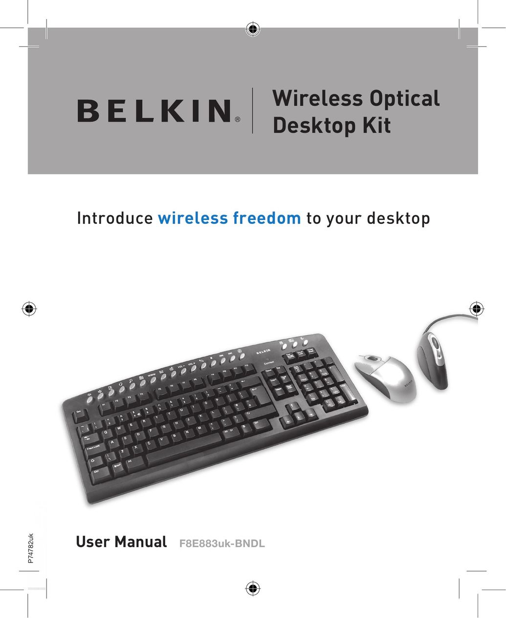 Belkin F8E883UK Computer Keyboard User Manual