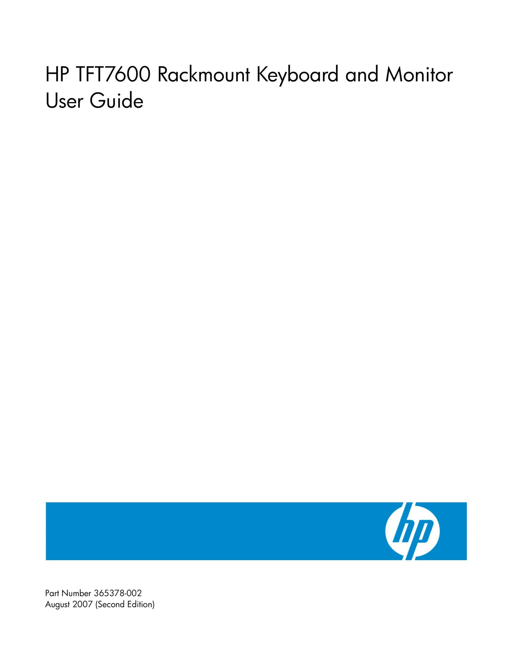 HP (Hewlett-Packard) TFT7600 Computer Keyboard User Manual