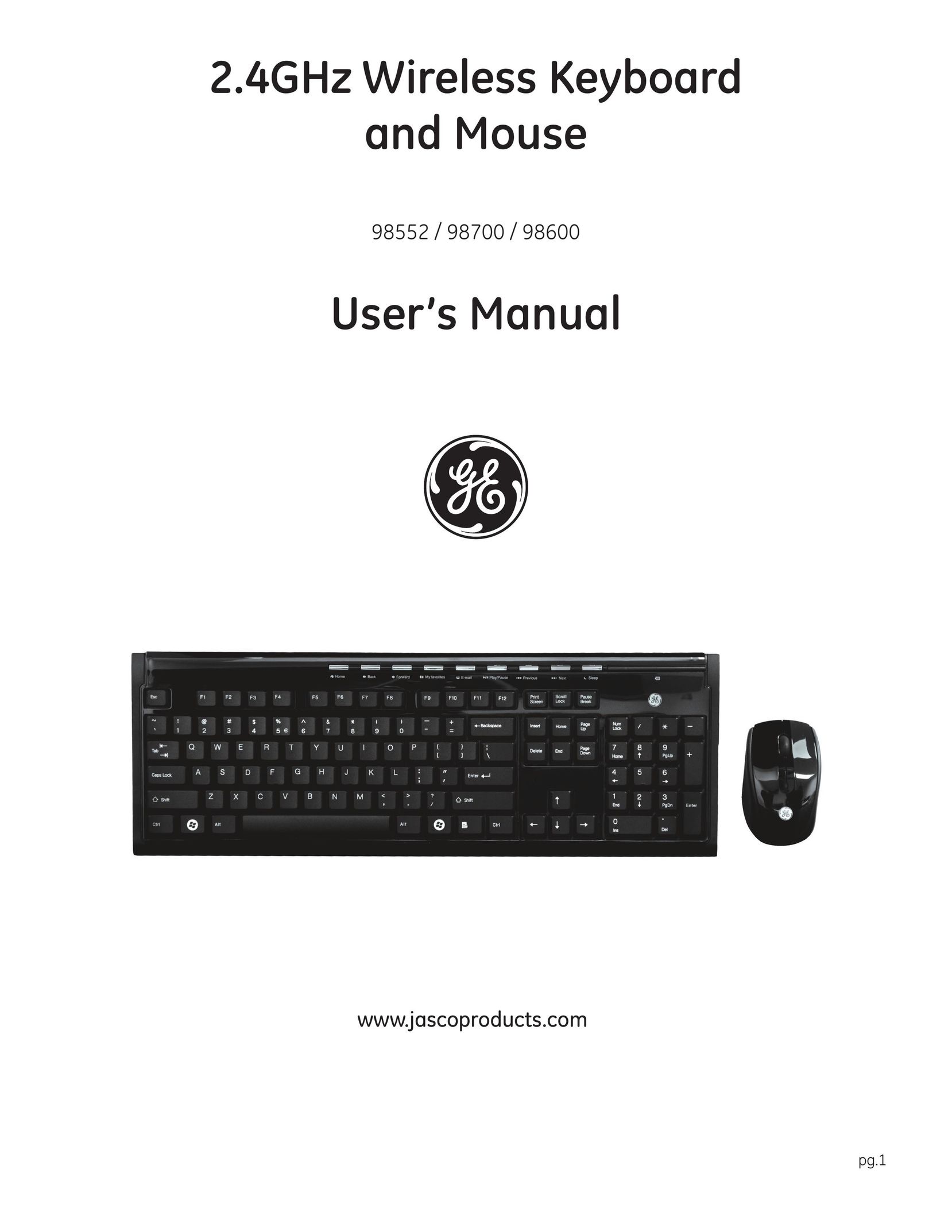 Jasco 98552 Computer Keyboard User Manual